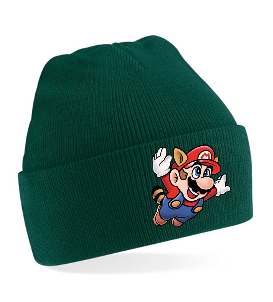 Blondie & Brownie Beanie Unisex Erwachsenen Mütze Super Mario 3 Fligh Nintendo Gaming Flschengrün