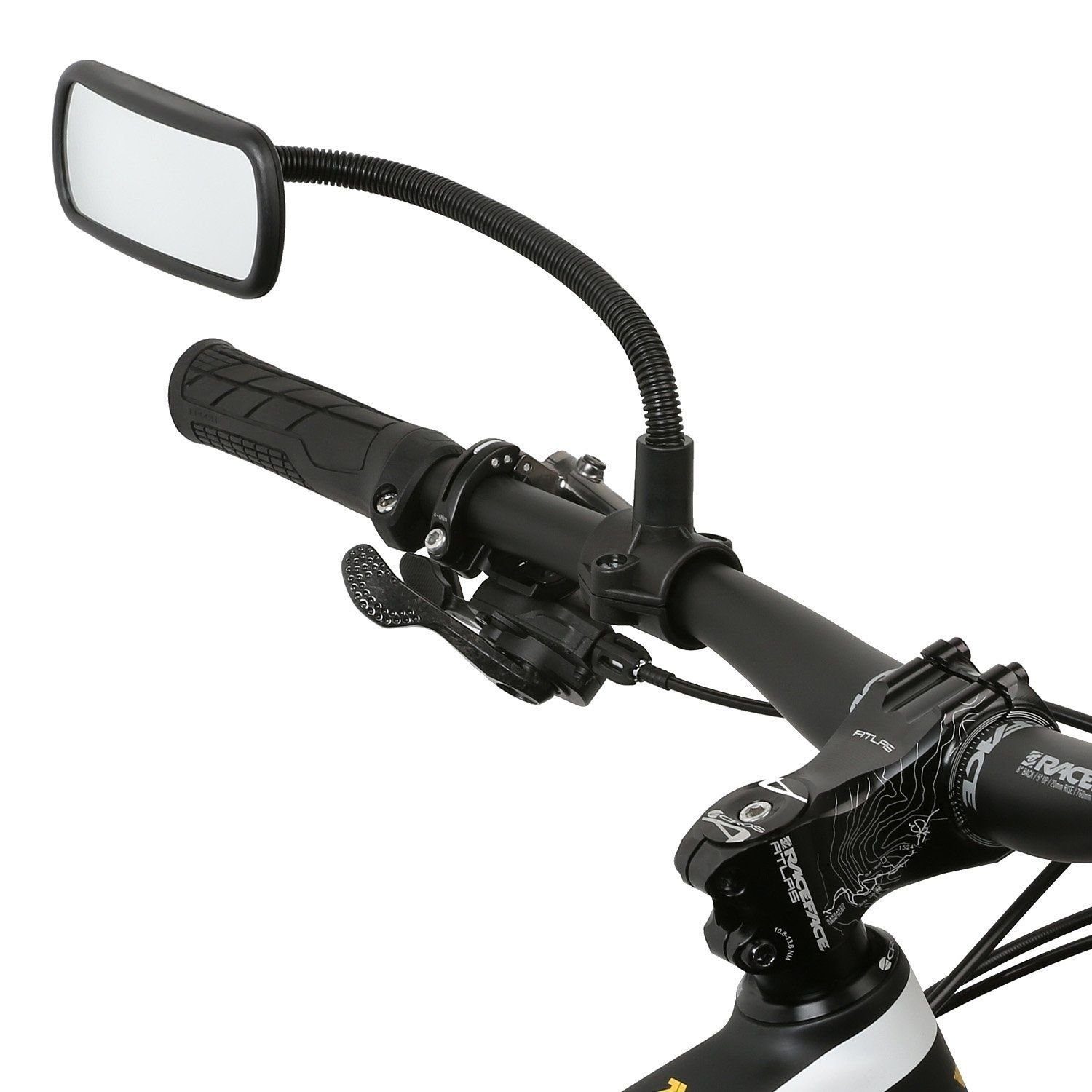 Wicked Chili Fahrradlenker Fahrrad Spiegel E-Bike Mofa Roller Rückspiegel, Alle Lenker, (1-tlg), Made in Germany - Spiegelfläche: 102 x 44 mm - Spiegel mit Schwanenhal