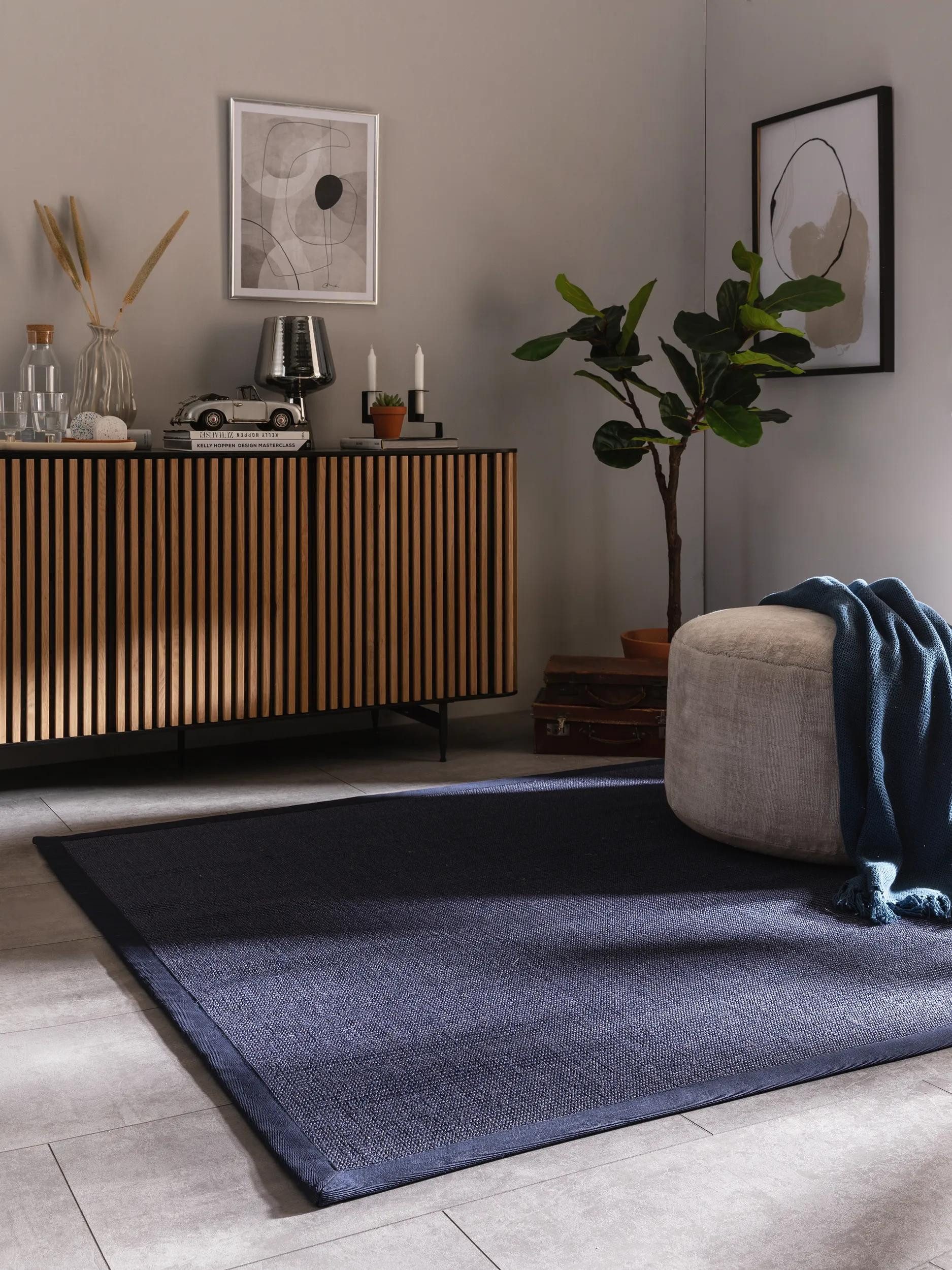 benuta Sisalteppich Sana, quadratisch, Höhe: 5 mm, 100% Sisal Naturfaser, Teppich Wohnzimmer, Esszimmer, Schlafzimmer