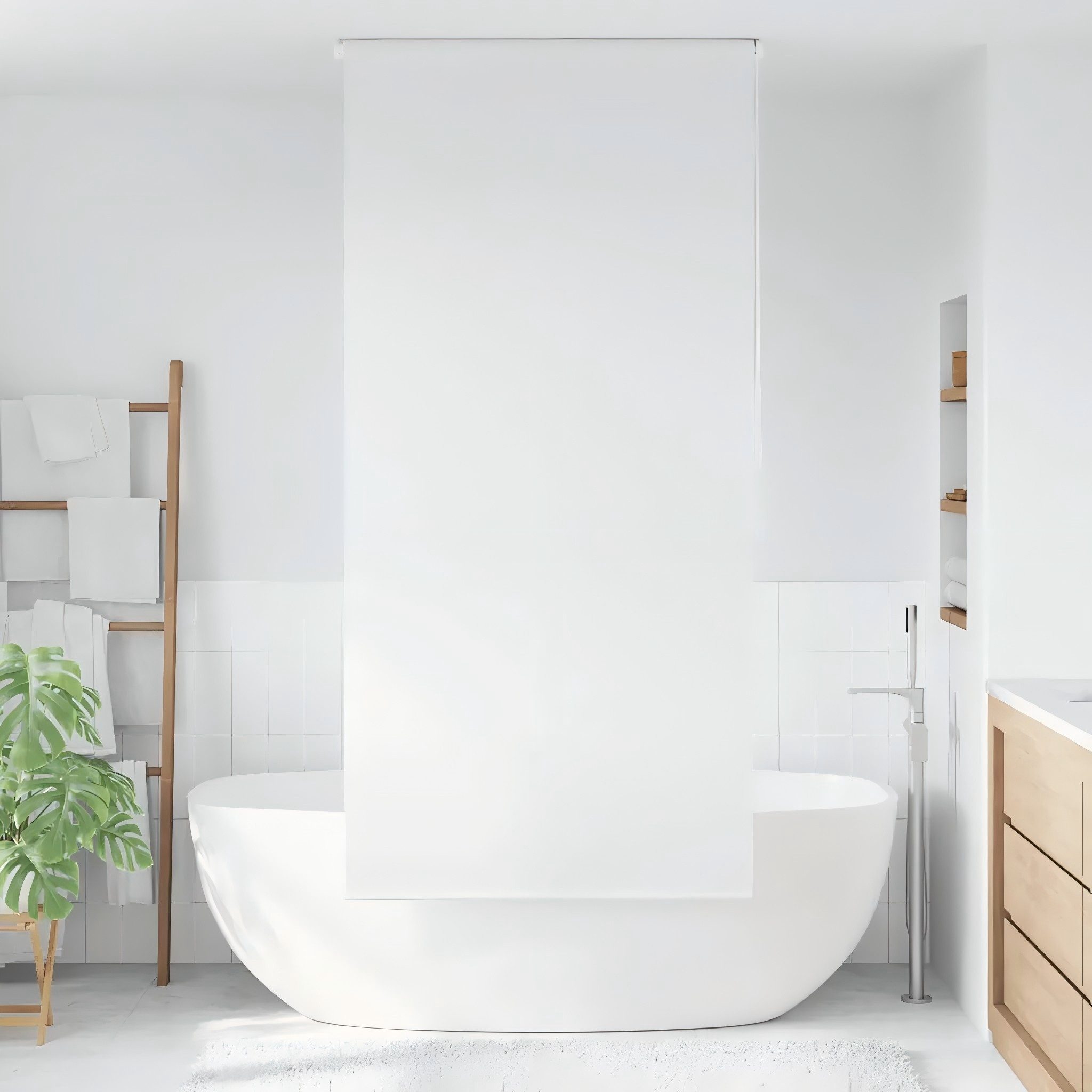 vidaXL Duschvorhang vidaXL Duschrollo 120x240 cm Weiß