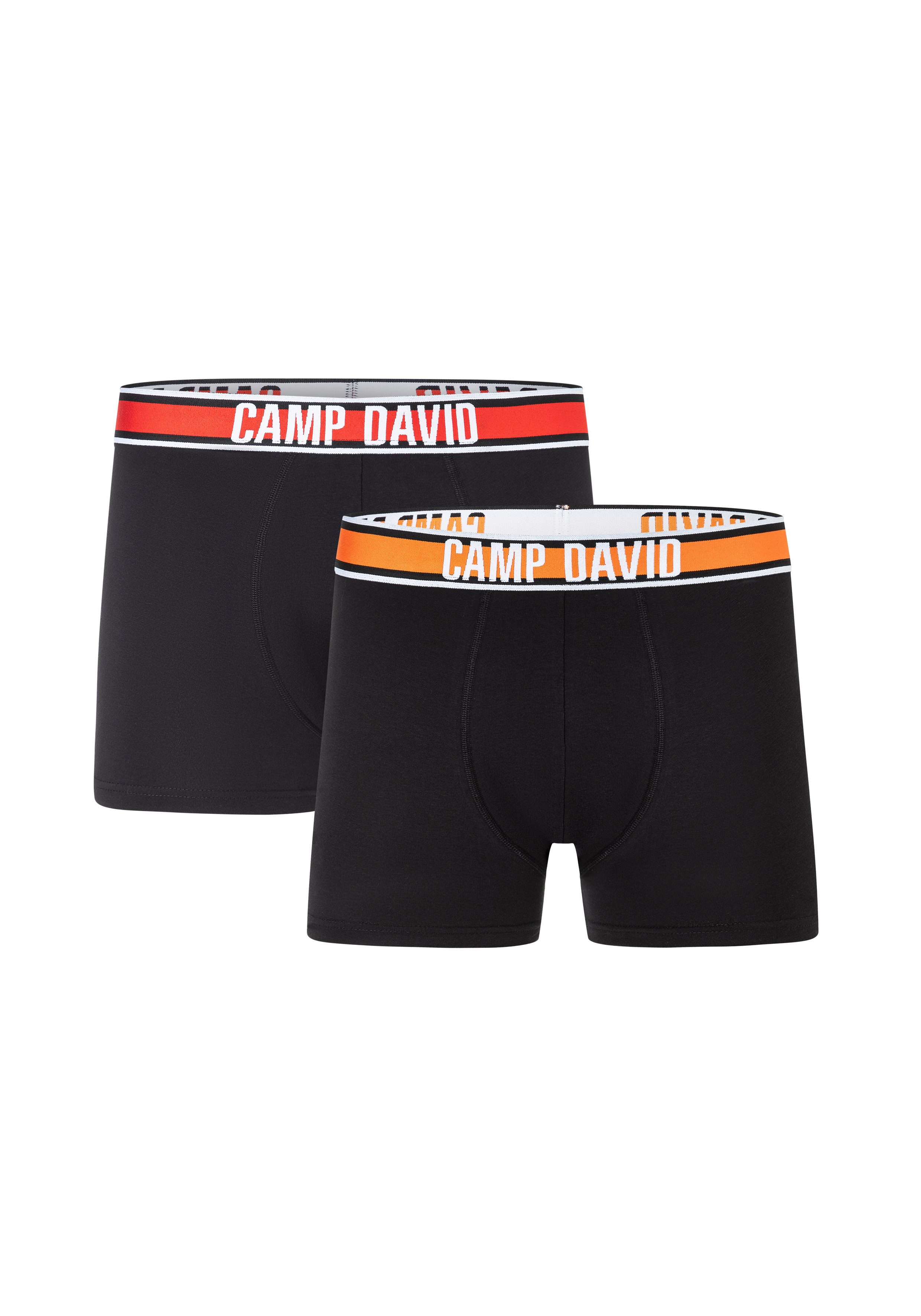 CAMP DAVID Boxershorts casual (2er Pack) mit elastischem Bund günstig online kaufen