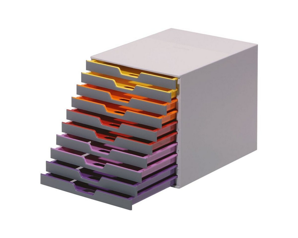 Thumbnail - DURABLE Schubladenbox VARICOLOR® 10, mit 10 Schubladen, geschlossen, stapelbar