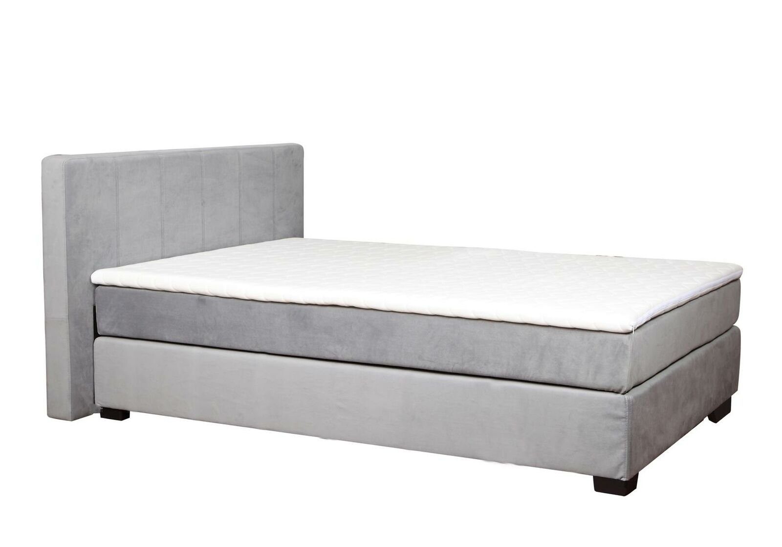 Boxspring 140x200cm Bett, Neu Design JVmoebel Grau Bett Elegantes