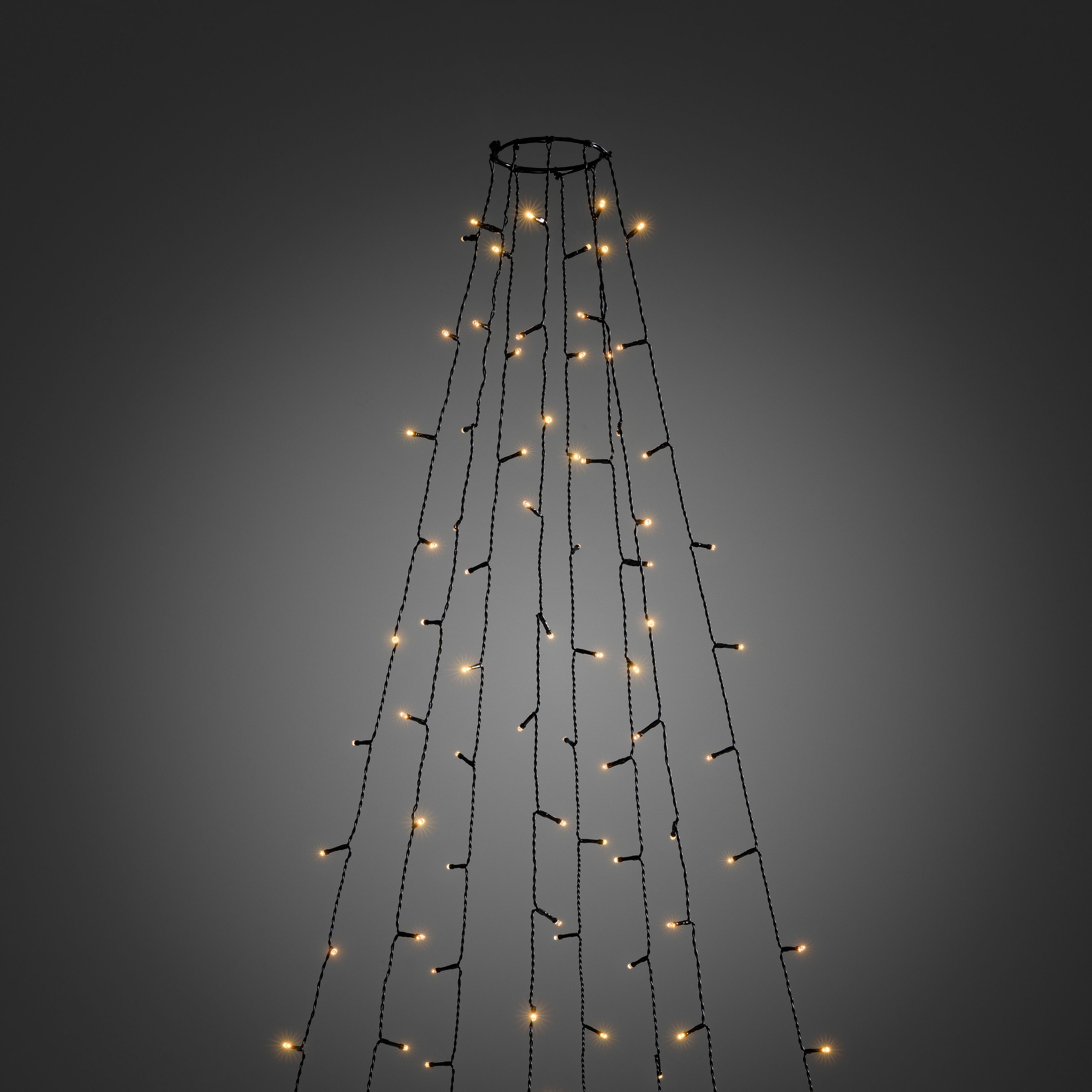 KONSTSMIDE LED-Baummantel, 240-flammig, LED Lichterkette mit Ring Ø 11, 8  Stränge à 30 Dioden | Baummäntel