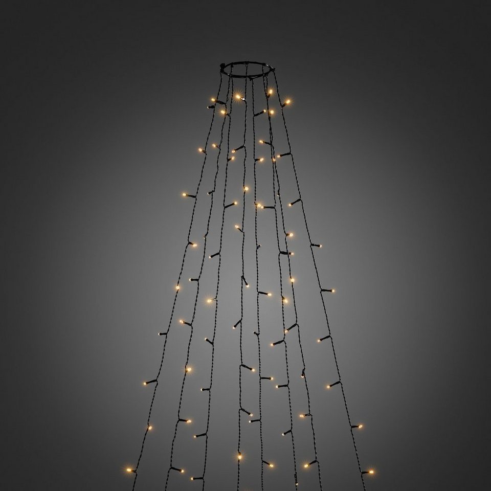 KONSTSMIDE LED-Baummantel, 240-flammig, LED Lichterkette mit Ring Ø 11, 8  Stränge à 30 Dioden