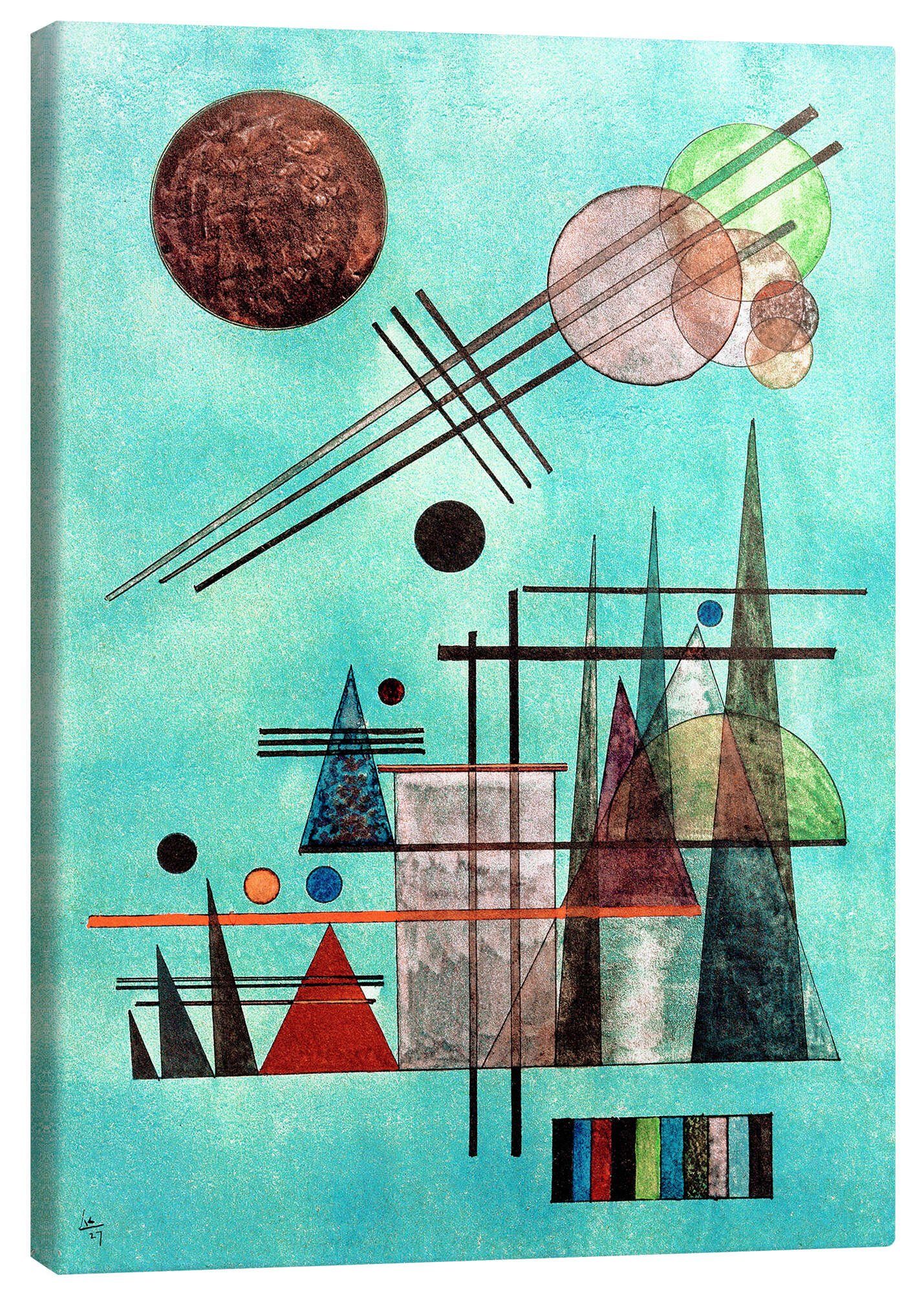 Posterlounge Leinwandbild Wassily Kandinsky, Quer und Hoch, Malerei