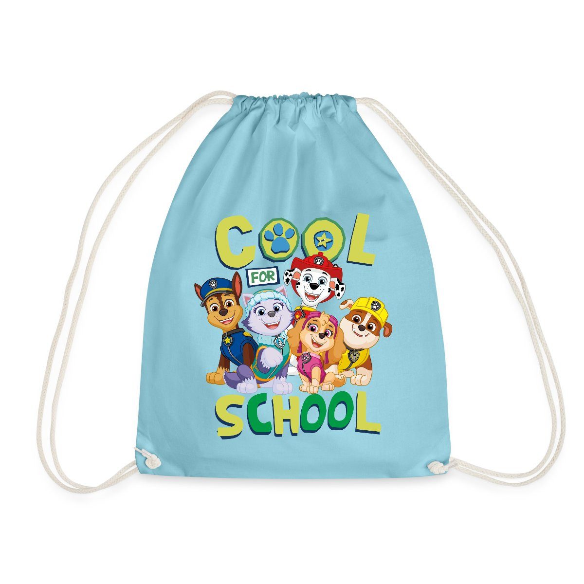 Spreadshirt Turnbeutel Paw Patrol Hauptcharaktere Cool For School Turnbeutel (1-tlg)