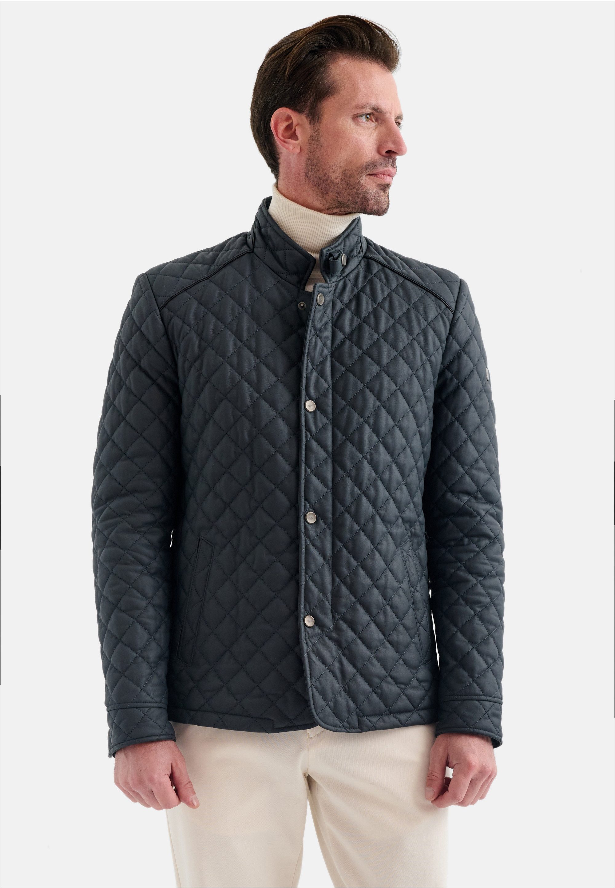 Pierre Cardin Lederjacke mit Stehkragen