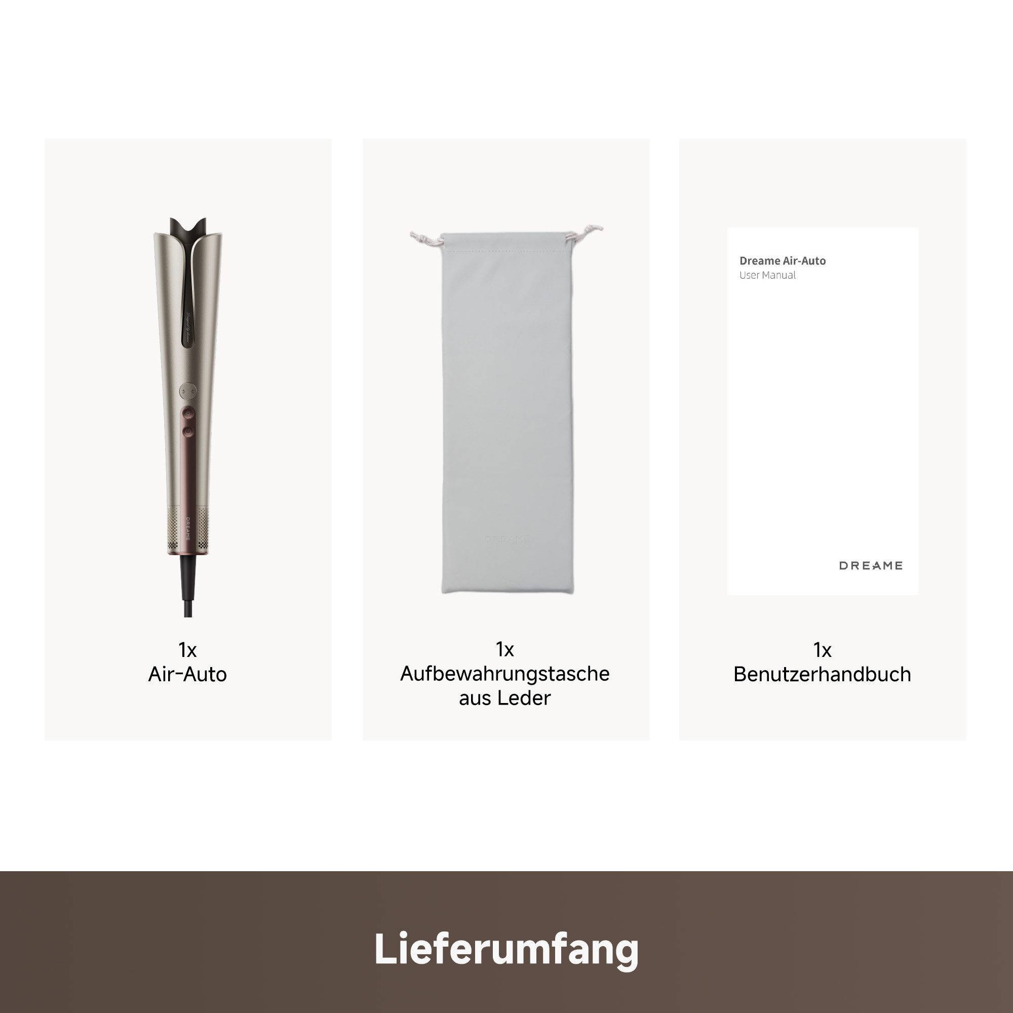 Dreame Lockenstyler Air-Auto, Automatische Locken mit Ionenpflege und Kaltluft-Fixierung