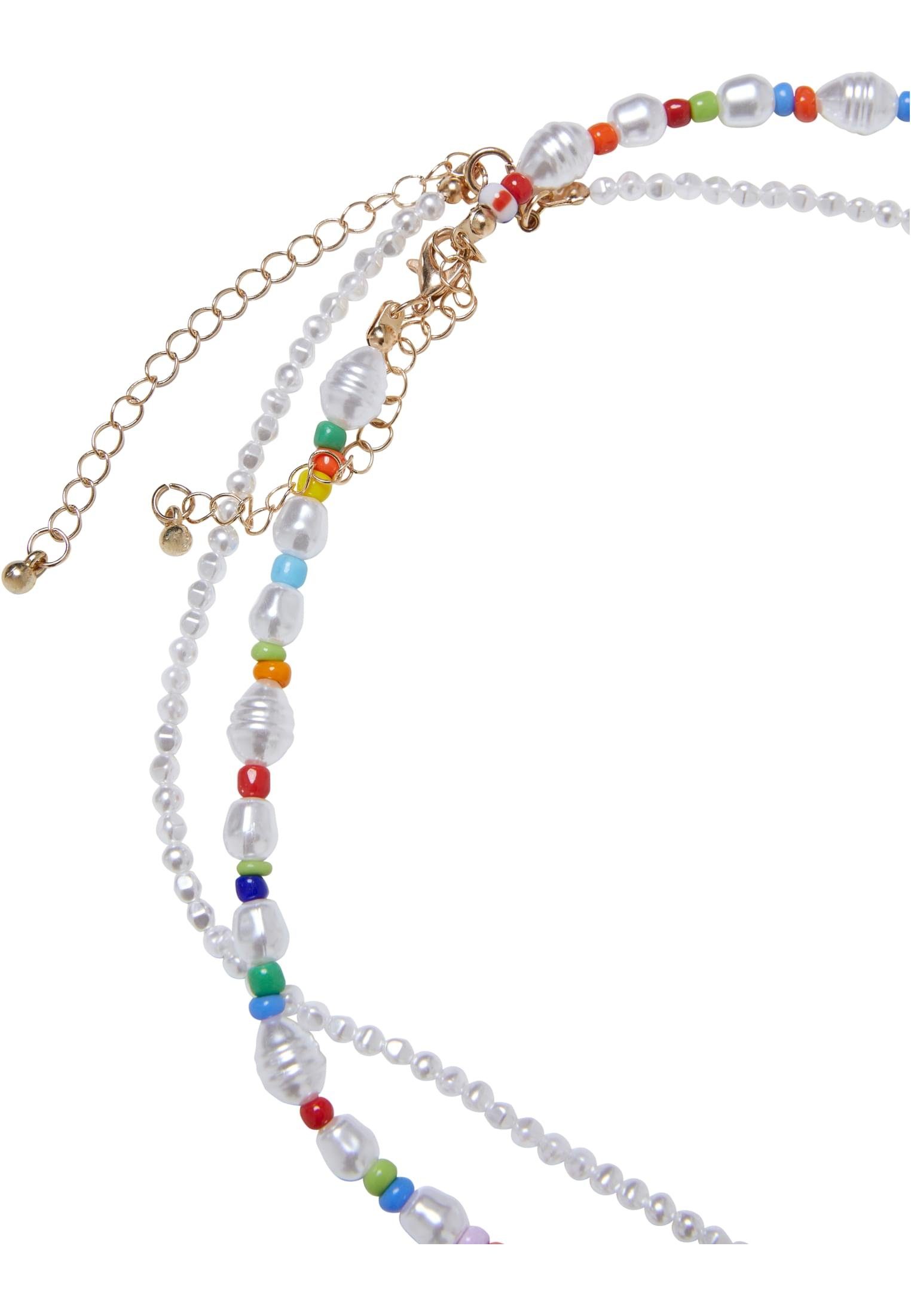 Accessoires Set Layering Schmuckset Anklet and URBAN CLASSICS Various (1-tlg) Necklace Pearl