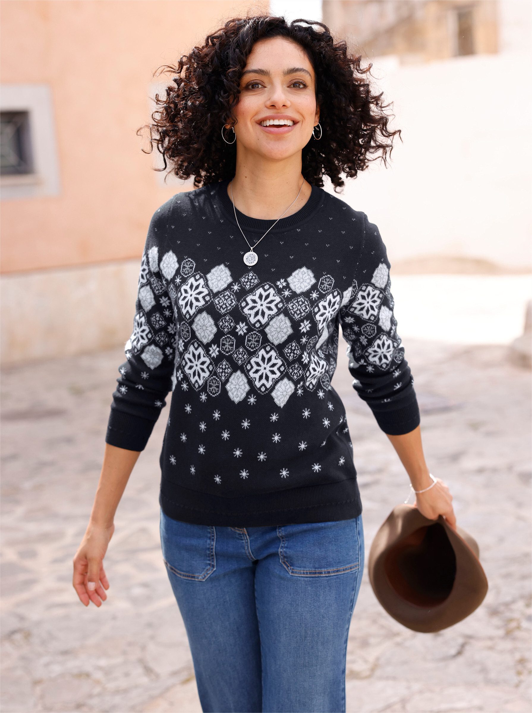 Strickpullover Jacquard-Pullover