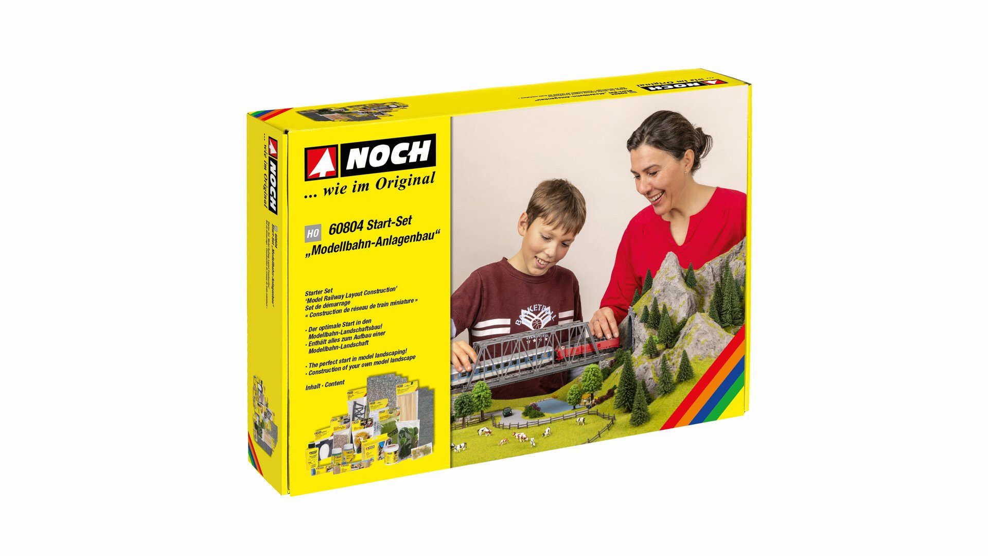 NOCH Modelleisenbahn-Spielunterlage NOCH Start-Set „Modellbahn-Anlagenbau“, umfassende