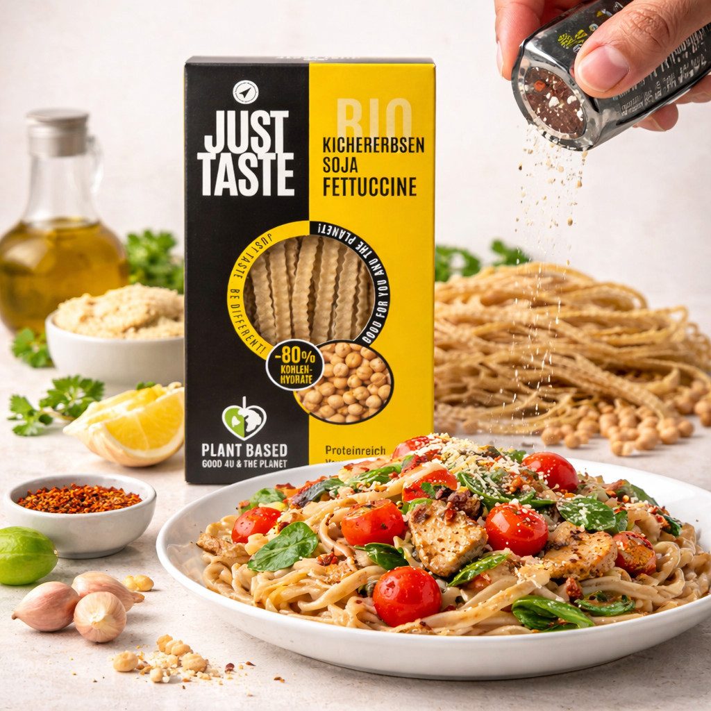 JUST Nudeln Just Taste Kichererbsen-Soja Fettuccine