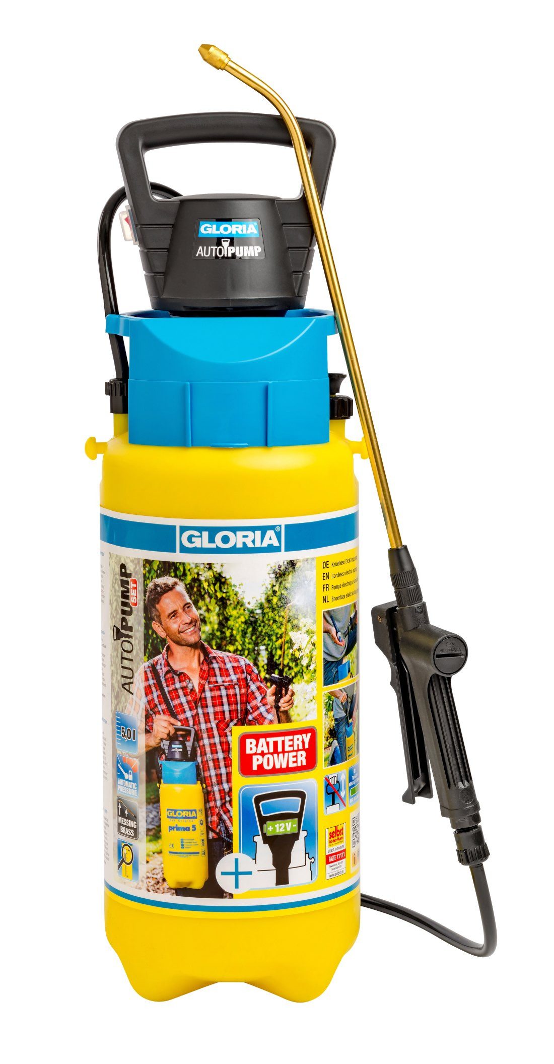 Gloria Akku-Drucksprühgerät Drucksprüher - 5 l Gartenspritze 000910.0000
