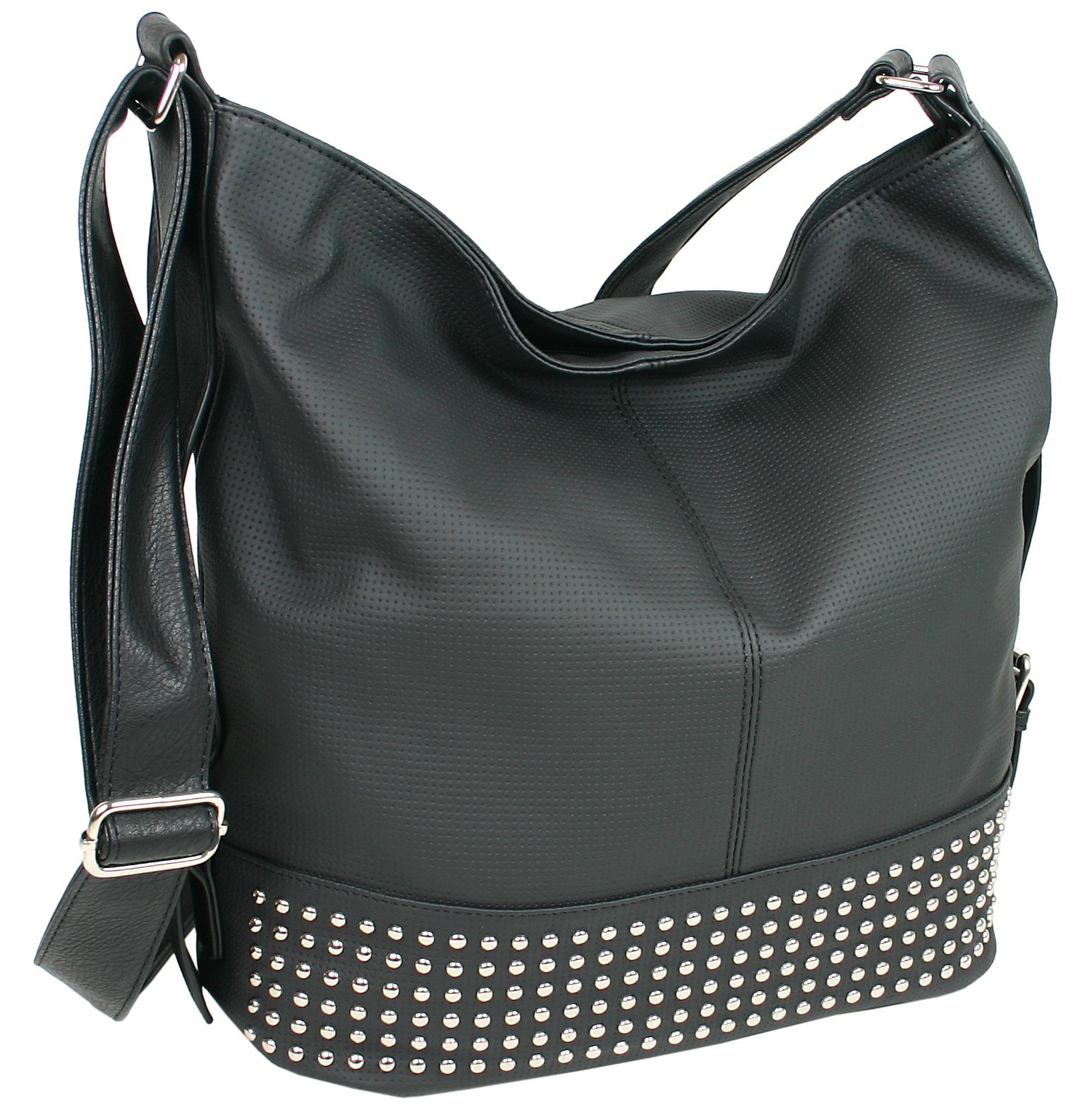 J JONES JENNIFER JONES Schultertasche Große Damen Umhängetasche mit Nieten günstig online kaufen