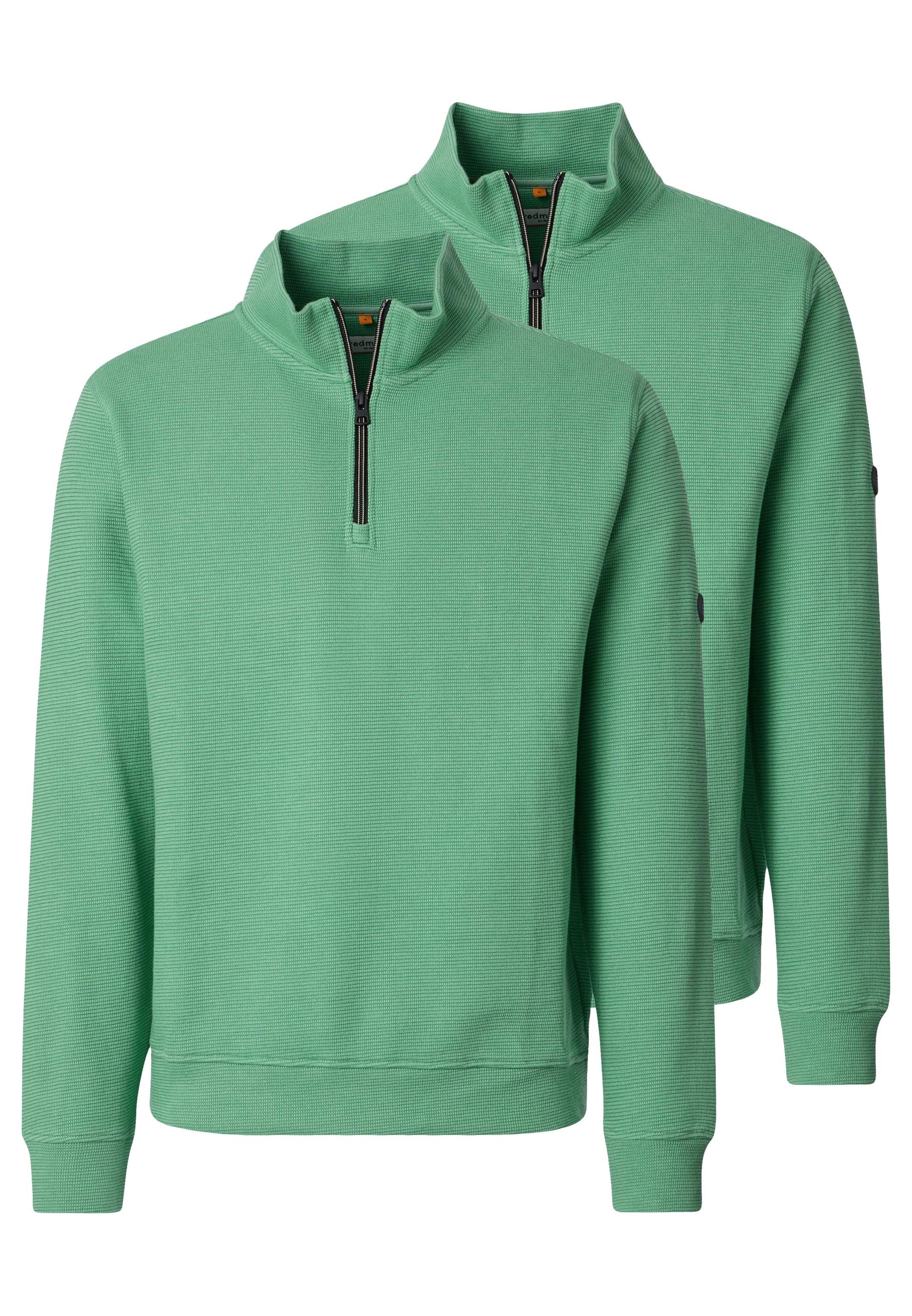 Redmond Strickpullover 2er Pack Basic (Spar-Set, 2-tlg) Troyer - Baumwolle - Atmungsaktiv - Troyer Kragen, sportlicher Stil