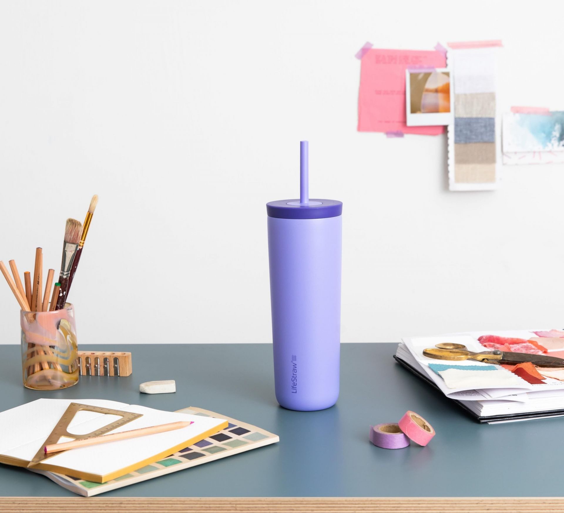 LifeStraw Trinkflasche Thermobecher Go Steel Tumbler Isolierter aus Edelstahl, mit