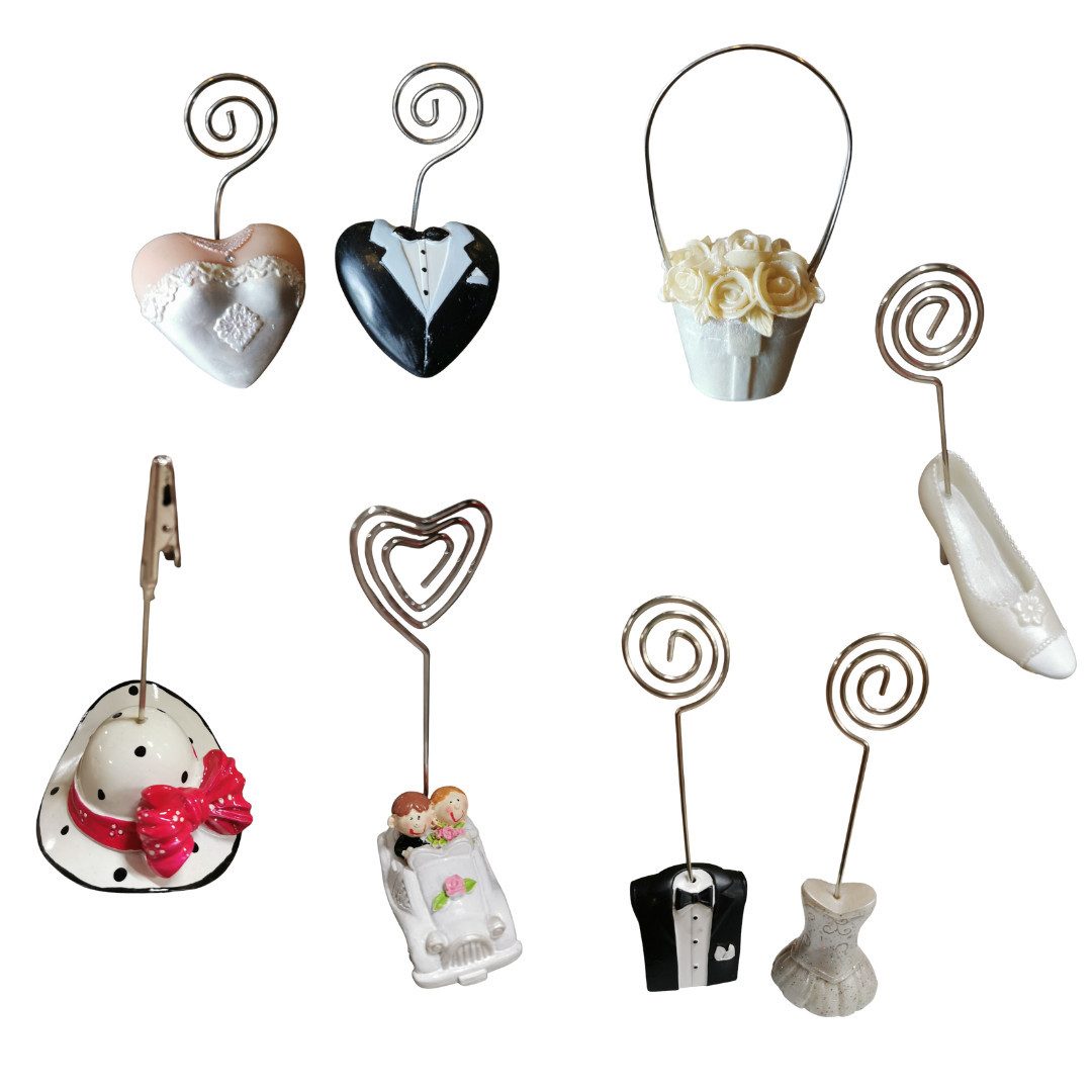 Partystrolche Fotohalter Platzkartenhalter Hochzeit Tischdekoration Wedding