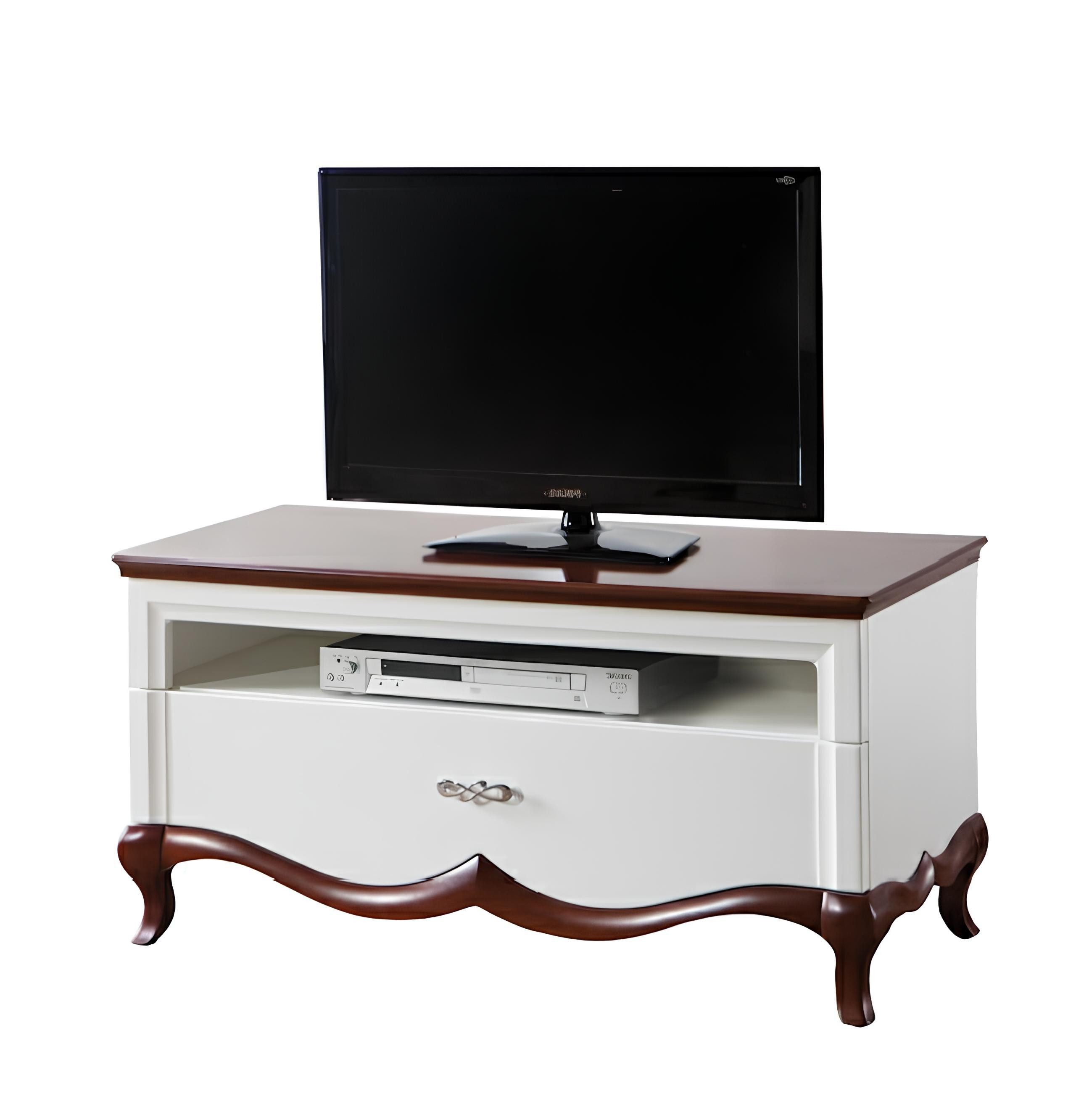 Xlmoebel TV-Schrank Massiver Holz-Fernsehschrank in handwerklicher Holzverarbeitung (1-St., Klassischer Unterschank RTV Fernsehschrank - Model MI-RTVA) Hergestellt in Europa