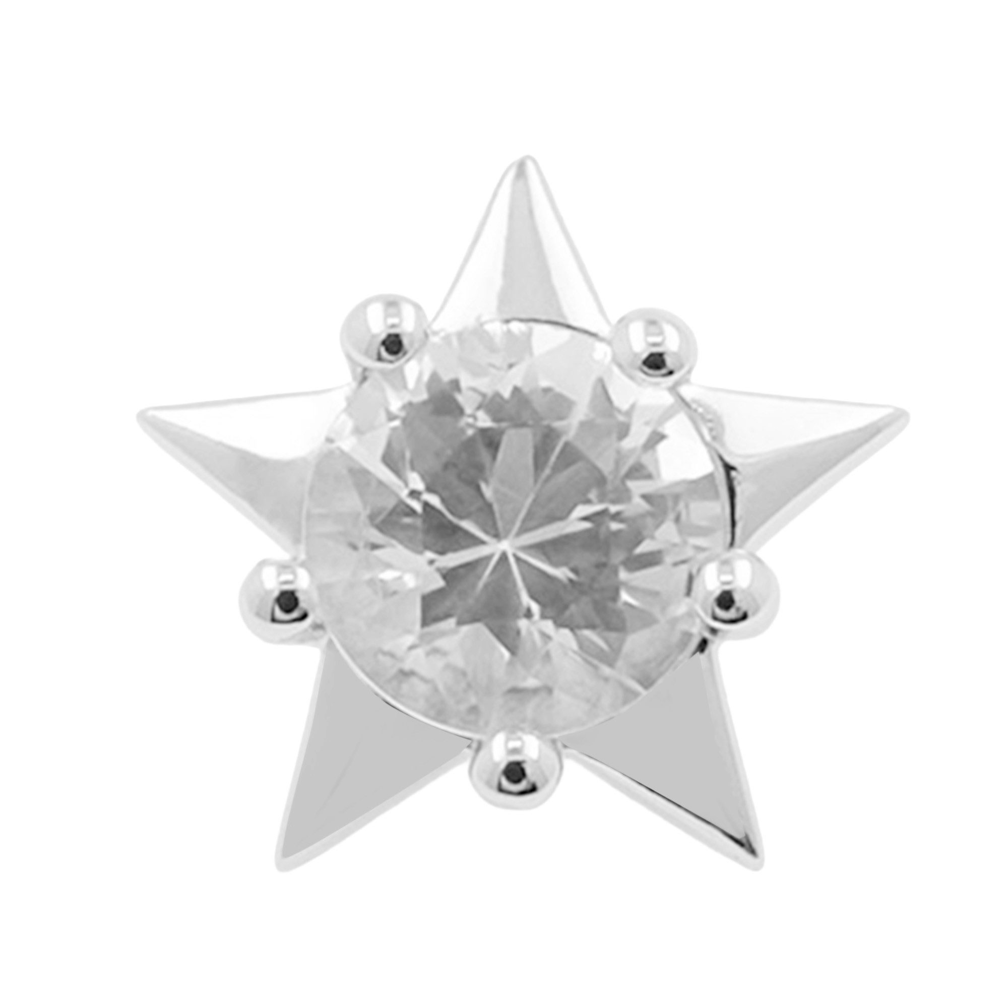 Cavill Kettenanhänger Danburit Sternanhänger 0,69 ct Brillantschliff, 925 Silber (1-tlg)