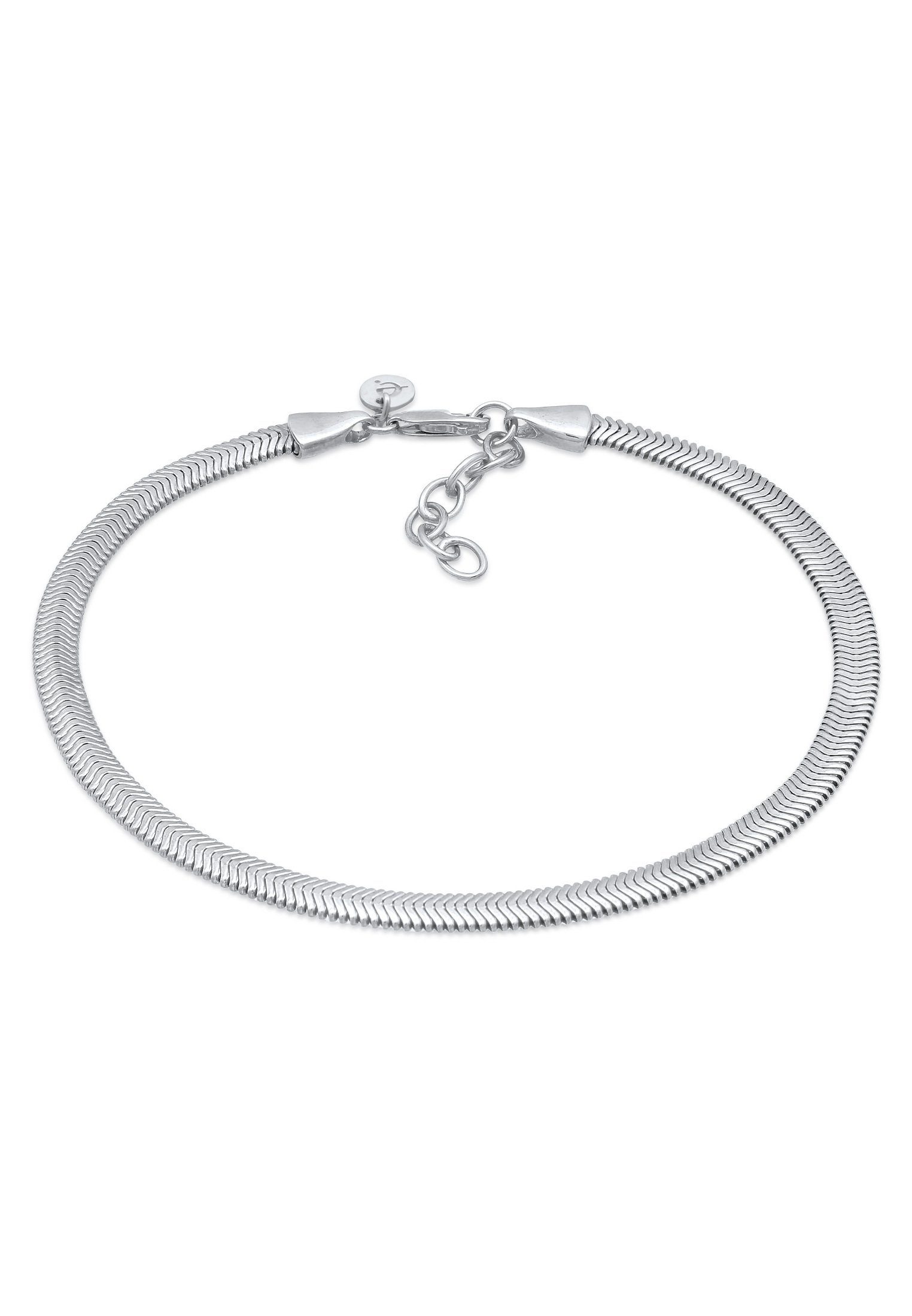 Schlangenkette perfekte Elegant Looks Silber, Fußkette Elli Flach It-Piece Premium für sommerliche 925 Das