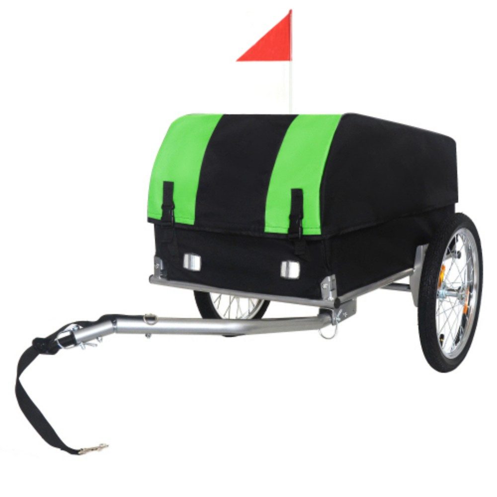Fine Life Pro Bollerwagen Fahrrad Lastenanhänger mit abnehmbarer wasserdichter Abdeckung, 40 kg Tragkraft