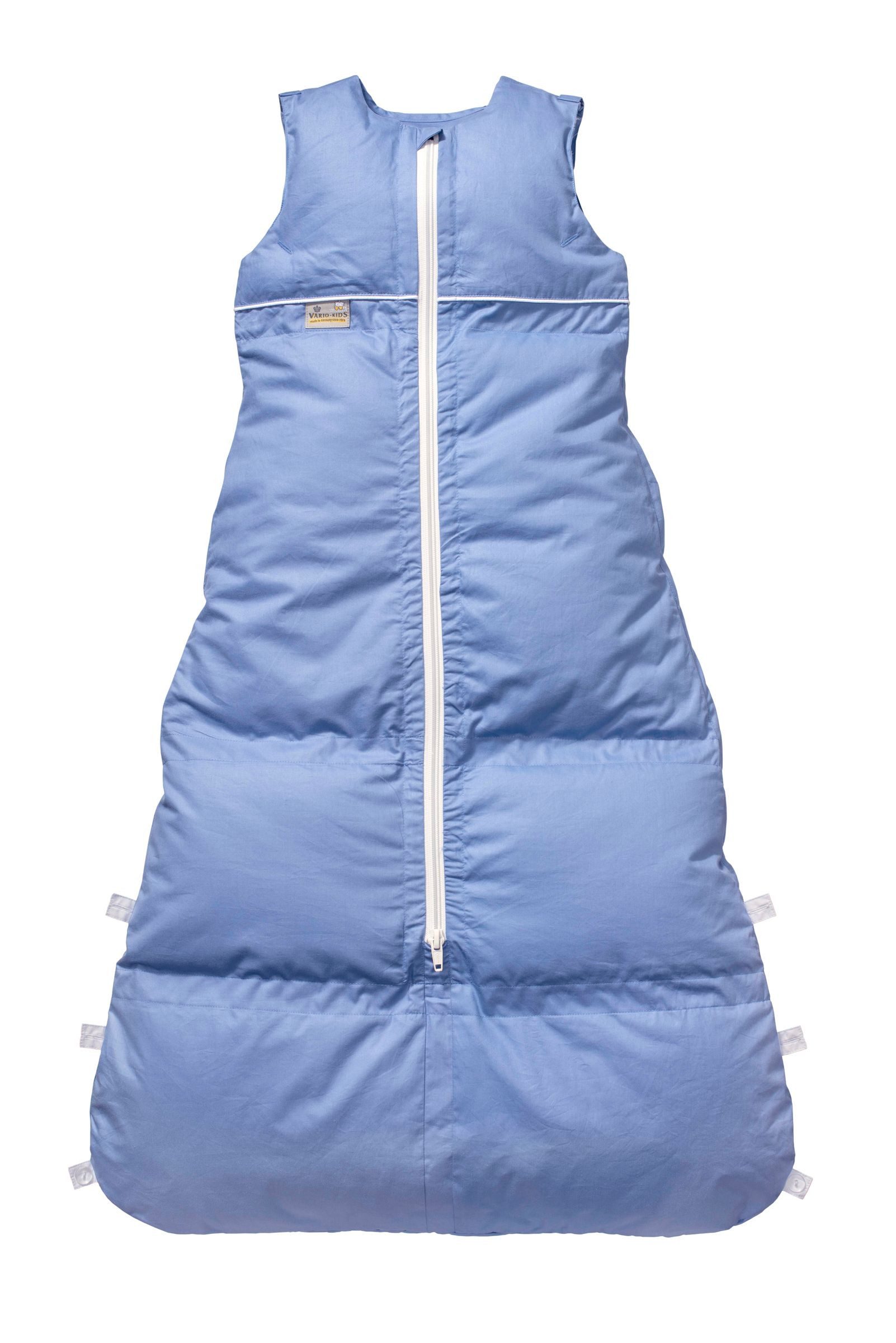 Kinderhaus Blaubaer Babyschlafsack Daunenschlafsack TOP, 3-fach längenverstellbar mit Premiumdaunen luftig leicht atmungsaktiv