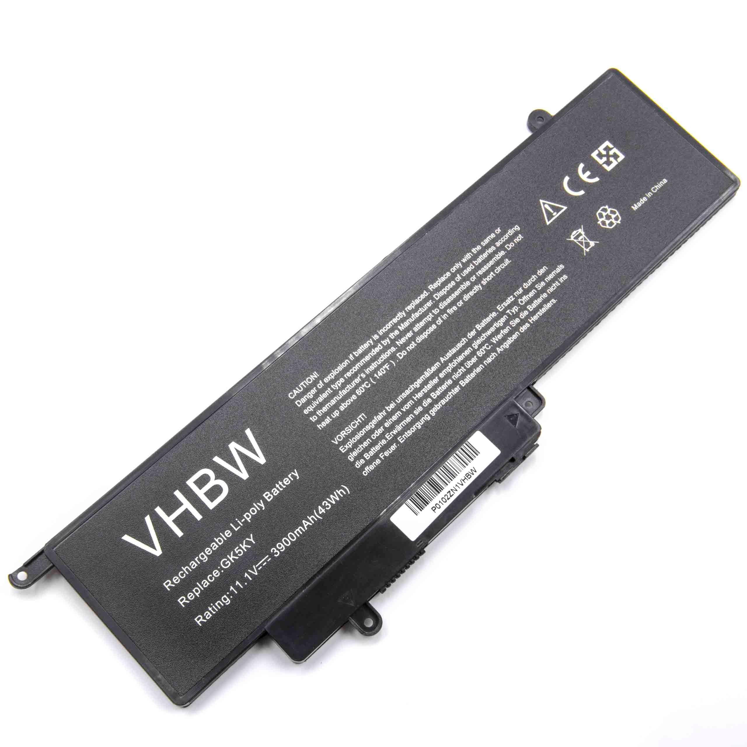 vhbw Ersatz für Dell P20T003, RHN1C für Laptop-Akku Li-Ion 3900 mAh (11,1 V)