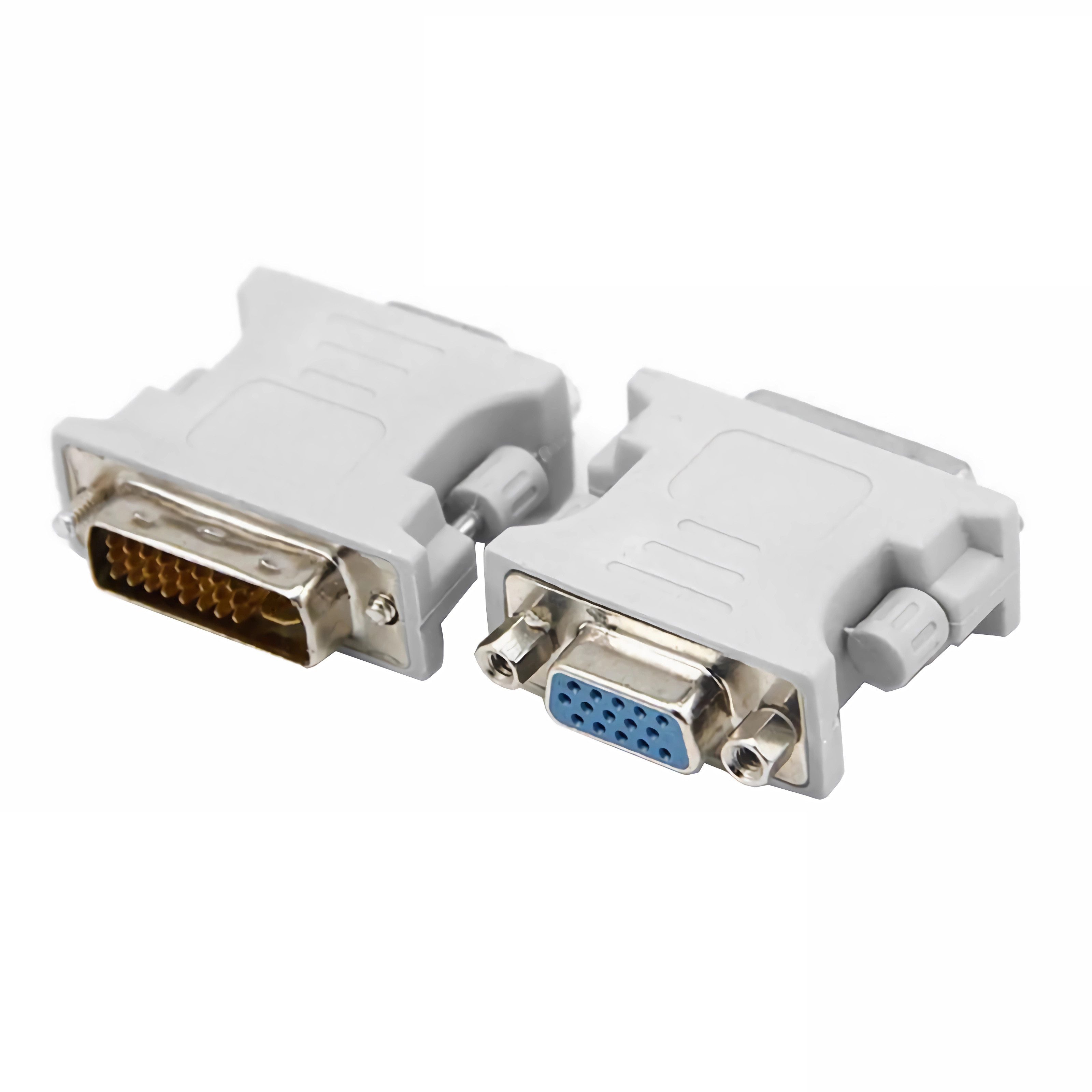 Bolwins J08 DVI zu VGA Adapter DVI-I (24+5) Stecker - VGA Buchse 15pol für PC Computer-Adapter