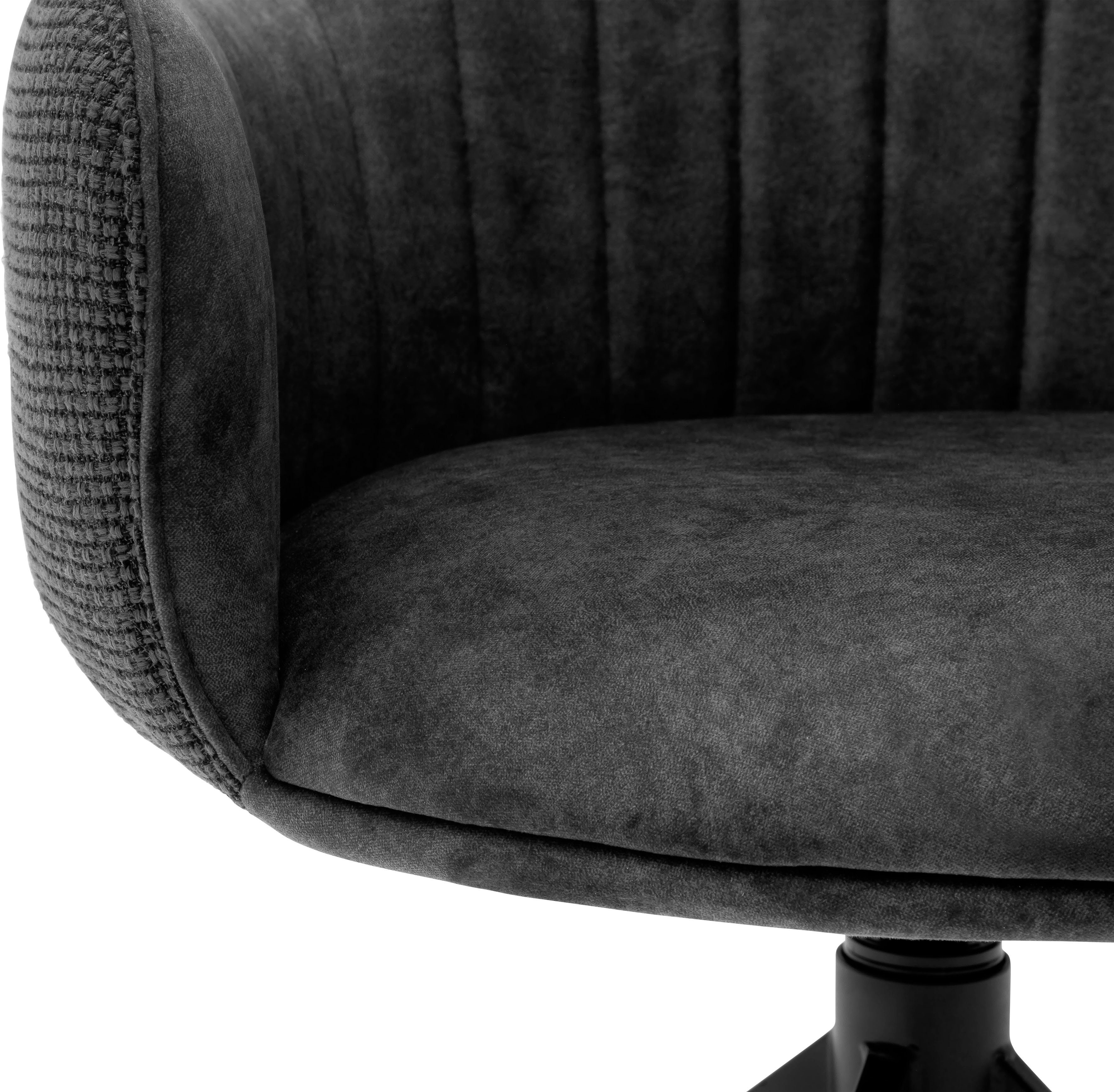 MCA furniture Esszimmerstuhl Denia (Set, Nivellierung, St), kg 360°drehbar 2-er 120 bis mit Anthrazit Set, belastbar Anthrazit | 2 Stuhl
