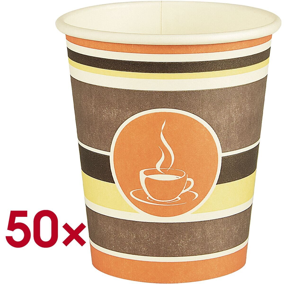 PAPSTAR Becher To Go, 50-tlg., Pappe, 200 ml, Trinkbecher / Pappbecher für Heißgetränke geeignet