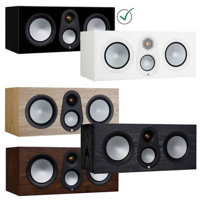 MONITOR AUDIO Center-Lautsprecher Echtholzfurnier / Lack Center-Lautsprecher (ohne Netzwerk, 200 W, Center-Speaker Silver 250 (7G), Heimkino)