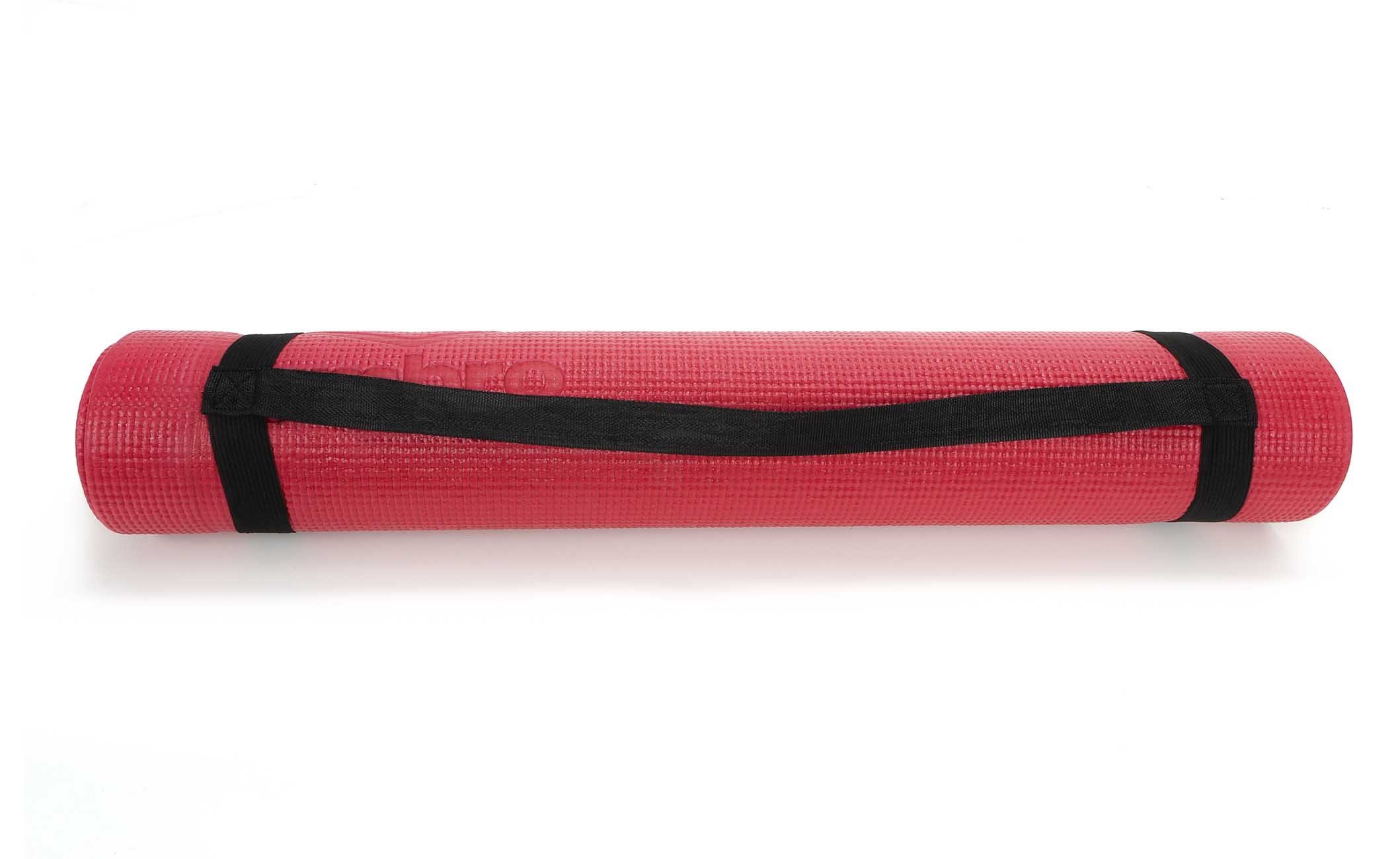 Umbro Fitnessmatte abnehmbarem aufrollbar (Sportmatte mit Tragegurt), Yogamatte Yogamatte rot