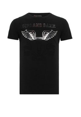 Cipo & Baxx T-Shirt mit Prägedruck