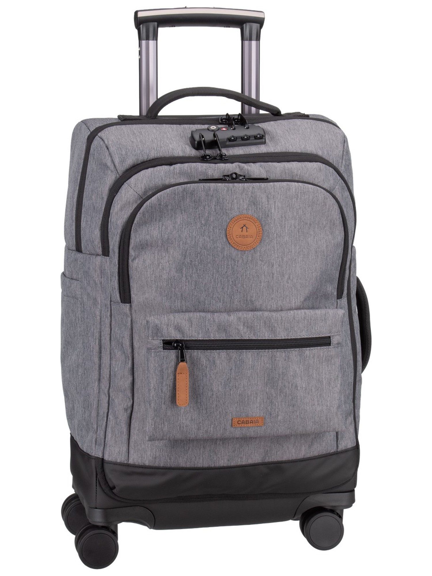 CABAIA Trolley Soft Suitcase 4 Wheels Small