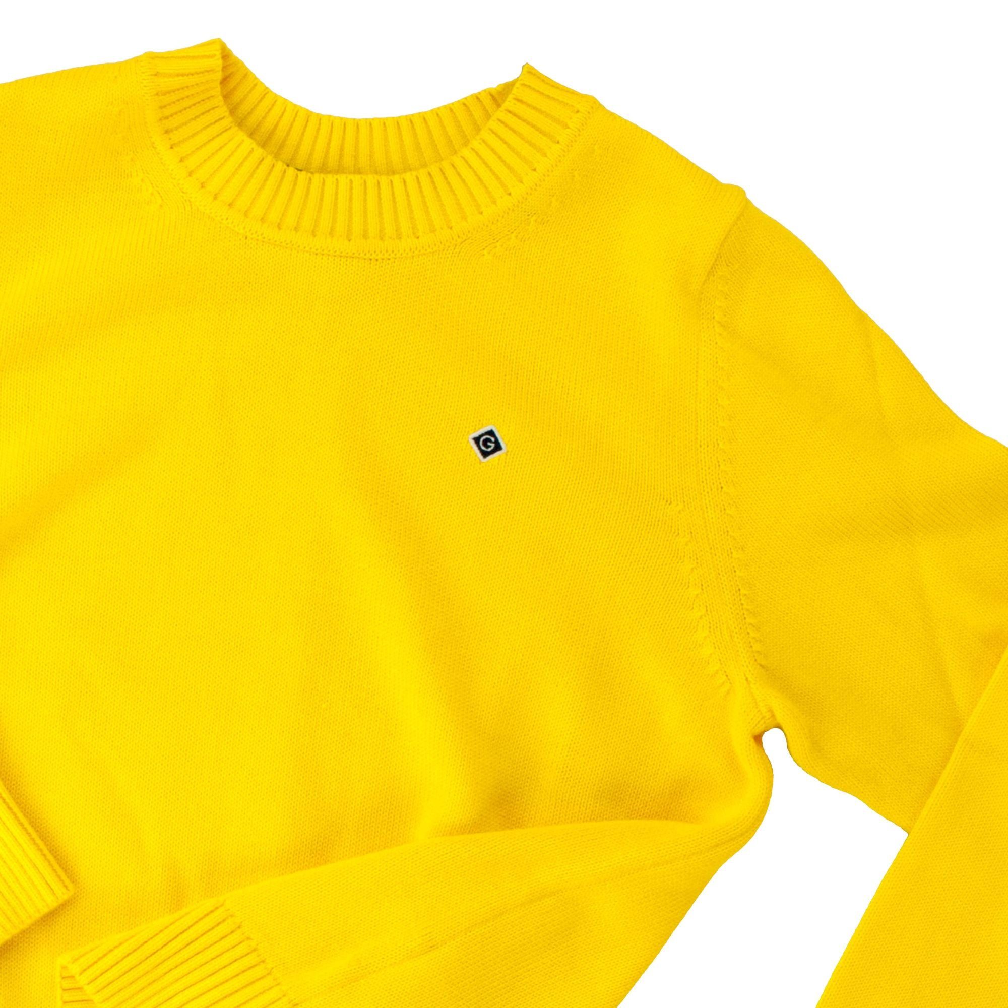 Gant Rundhalspullover Pullover G Canaryyellow(723) C-Neck Damen Cotton Icon 4803125