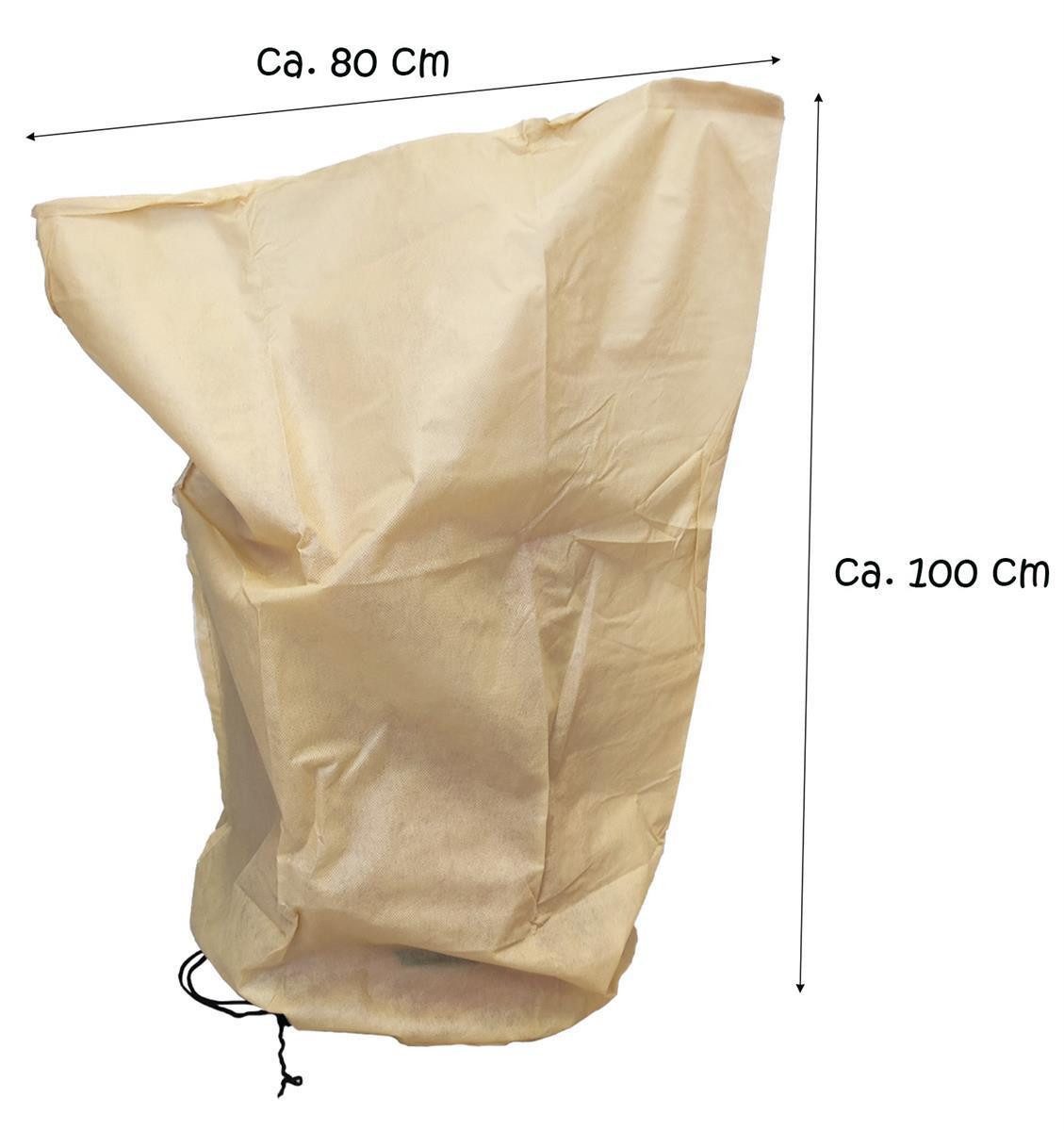 Prima Flora Winterschutzvlies Winterschutzvlies 2er Set beige 800x1000mm Pflanzenschutz, (Set, 2-St., Winterschutzvlies), Vlieshaube Baumschutz Kälteschutz Pflanzenschutz Frostschutz