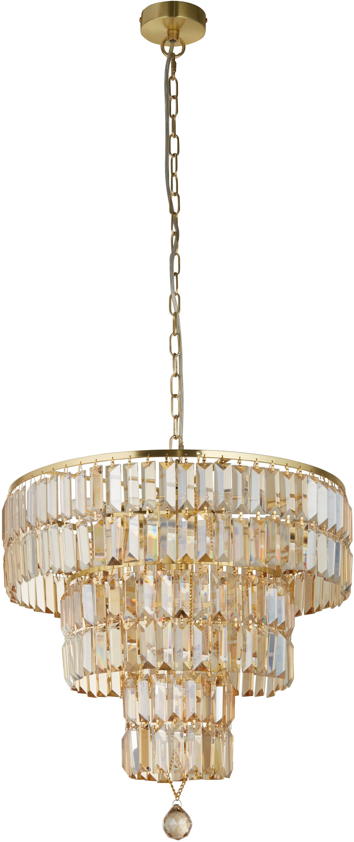 Searchlight Hängeleuchte Kristall-Leuchte Empire, 5-flammig, ohne Leuchtmittel, Glamourös