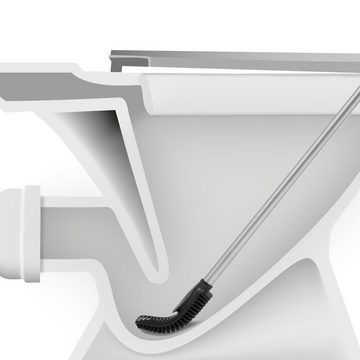 bremermann WC-Reinigungsbürste WC-Garnitur BARBENA mit 3in1 Bürste aus TPR, weiß