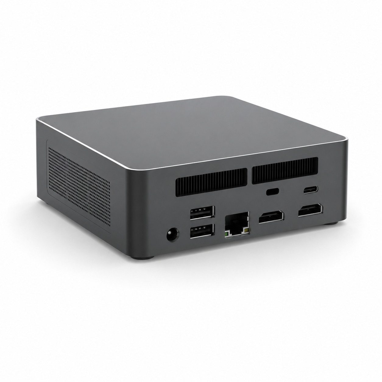 Welltin N104P Mini-PC mit Intel Alder Lake-U Prozessor, WiFi 6 und TPM2.0 Mini-PC (Intel Iris Xe Graphics, 8 GB (erweiterbar bis 64 GB) GB RAM, 256 GB SSD, Barebone ohne DDR4/M.2 SSD/OS, 4K Quad-Display mit 2,5G LAN)
