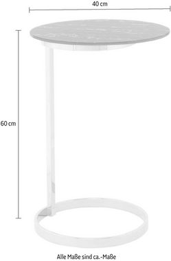 Kayoom Beistelltisch Kasimir 525, runder Standfuß aus Metall, runde Tischplatte, edles Design
