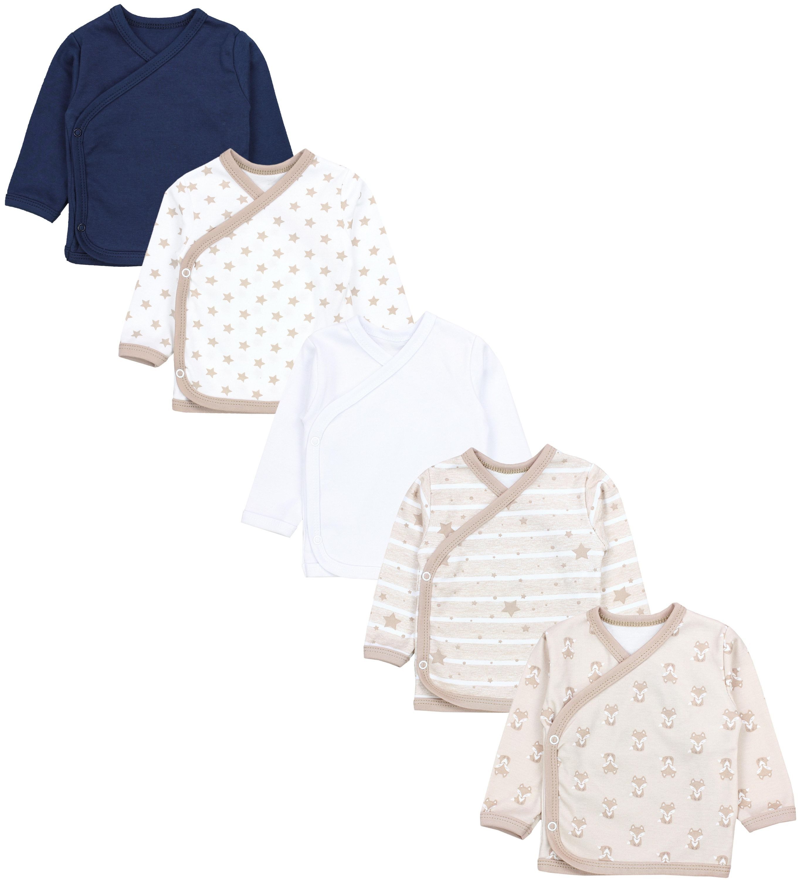 Wickelshirt TupTam Baby Jungen Langarm Wickelshirt Baumwolle 5er Set