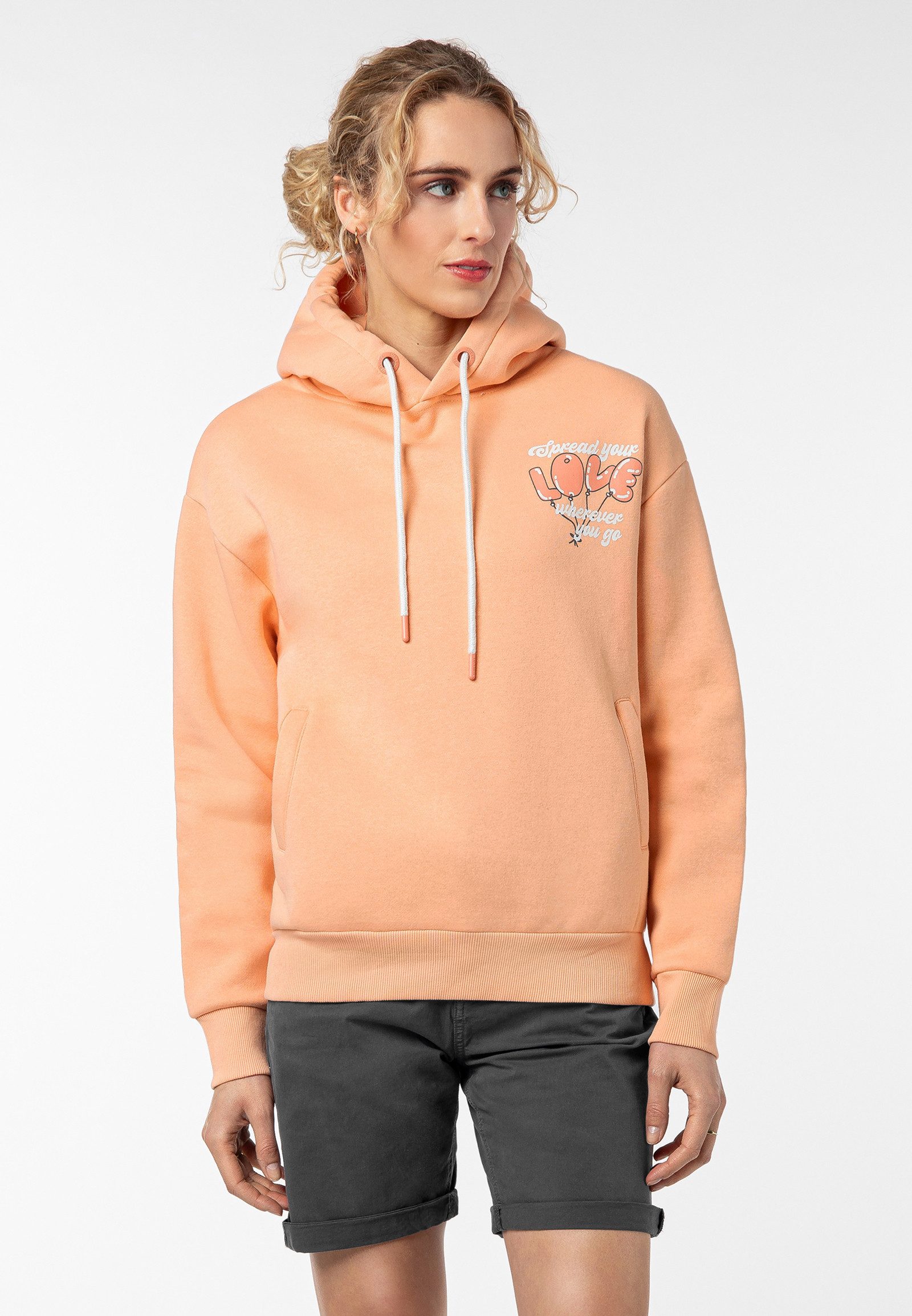 SUBLEVEL Kapuzenpullover mit Gute-Laune-Print Sweater, Kapuzensweatshirt günstig online kaufen