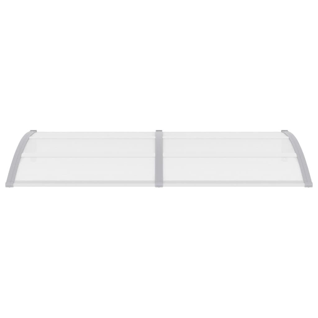 vidaXL Vordach, Türvordach Grau und Transparent 200×80 cm PC