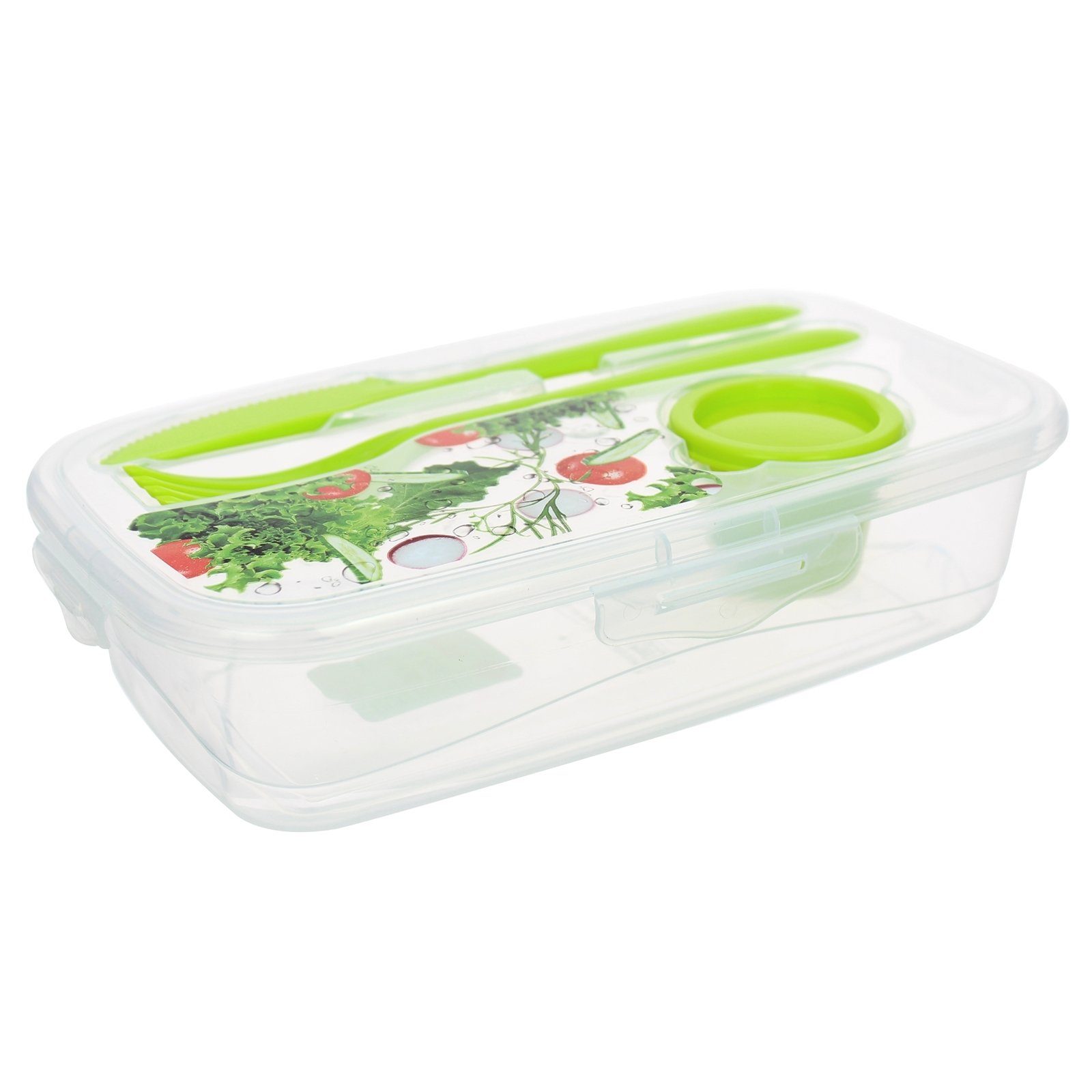 Frischhaltedose Lunchbox Kunststoff, Neuetischkultur Lunchbox To Go 2 Stück Salatbox mit (2-tlg), Besteck Easylunch,