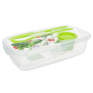 Neuetischkultur Lunchbox Frischhaltedose mit Besteck 2 Stück Easylunch, Kunststoff, (2-tlg., 2 Dosen mit Deckel und Besteck in 2 verschiedenen Farben), Lunchbox Salatbox To Go