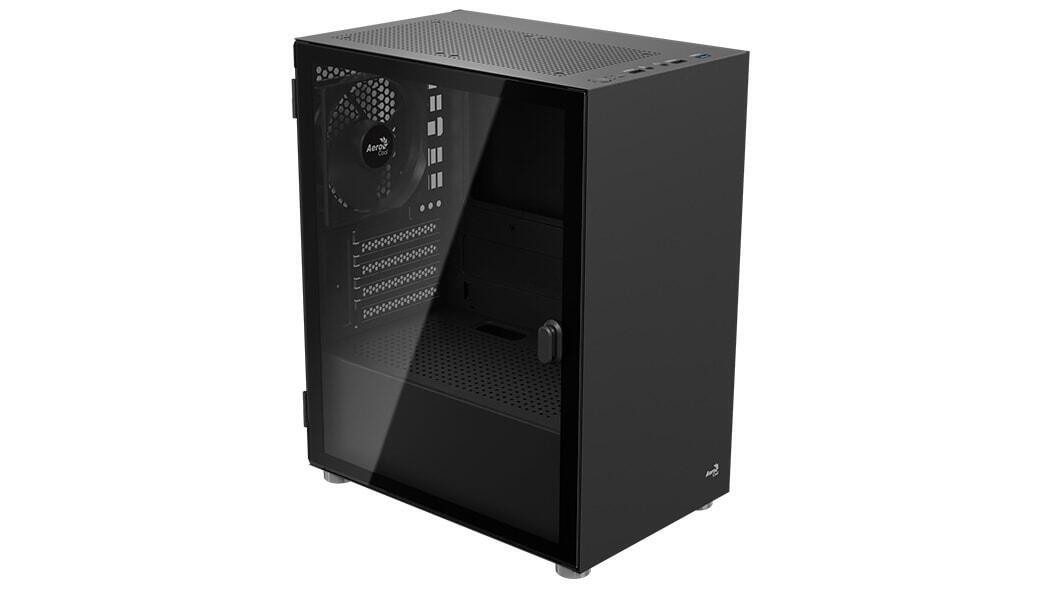 PC-Gehäuse CS-111-G-BK-v1 (schwarz, Tempered Glass)