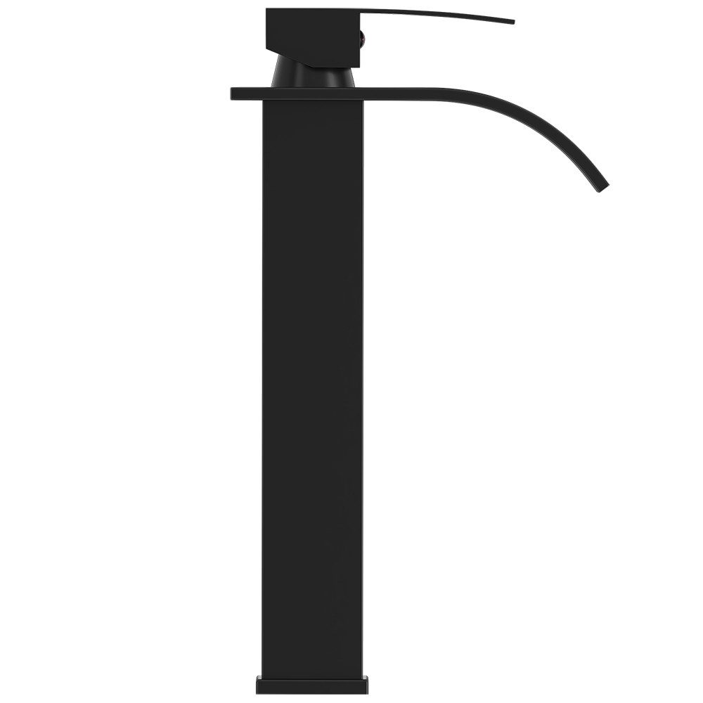 Lomadox Waschtischarmatur FAUCET-140 Edelstahl Waschbeckenarmatur 30,5 cm hoch in Schwarz matt – Bild 5 von 5
