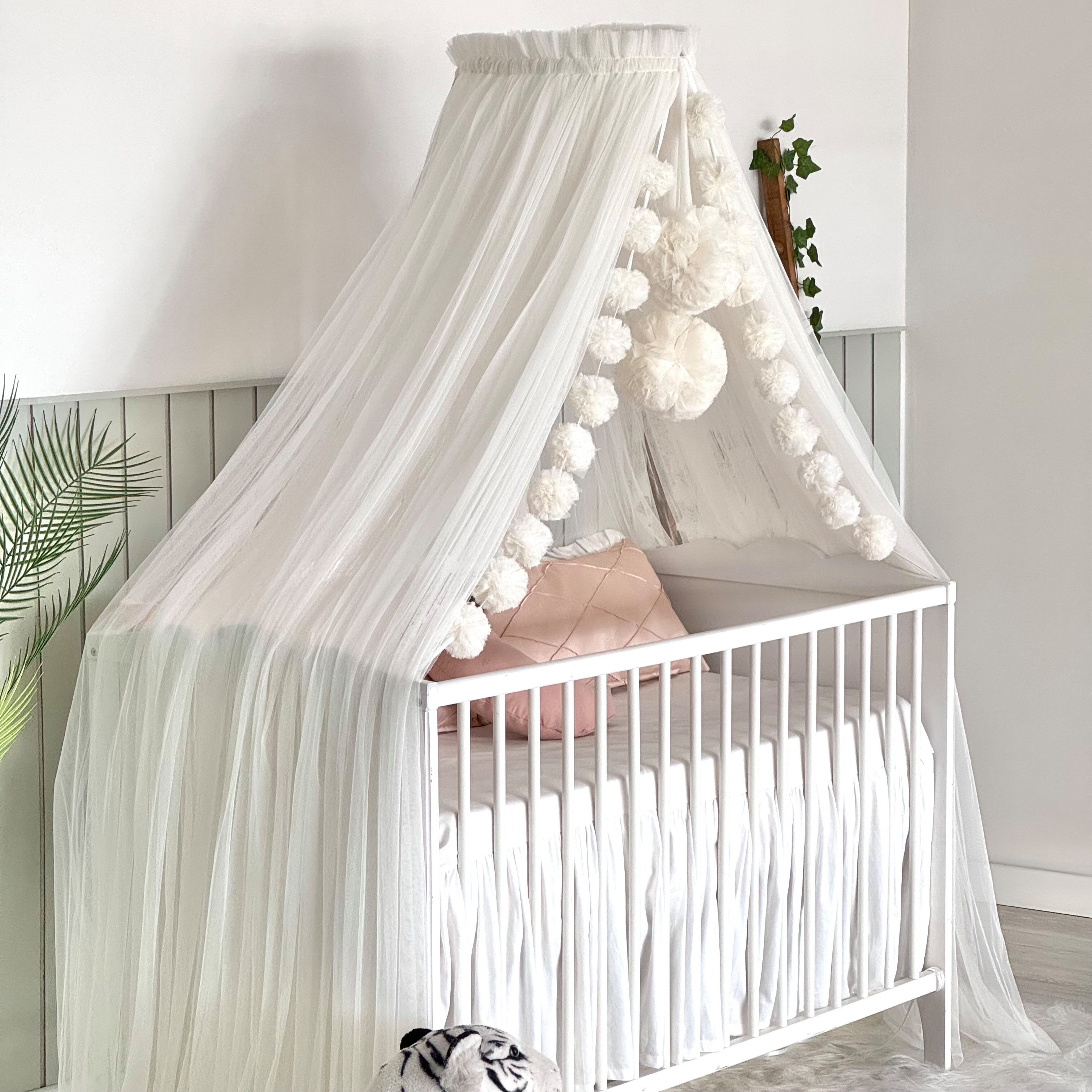 Baby Fancyroom Betthimmel Betthimmel aus 12 Meter Tüll aus 1. Klasse für Kinderbett Gitterbett, Himmel für Babybett Kinderbett