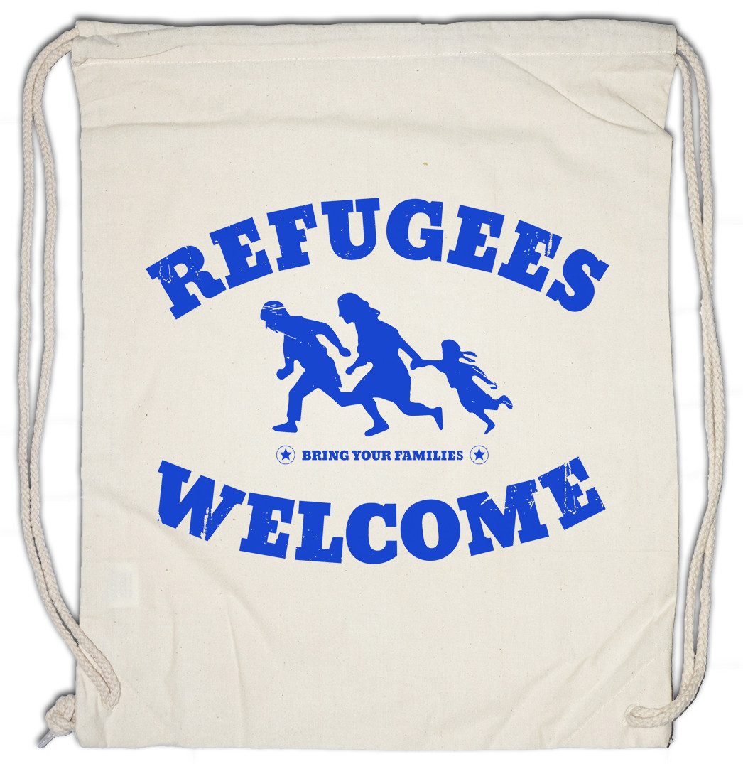 Turnbeutel Refugees Welcome II Turnbeutel Demo Pro Willkommen Flüchtlinge Pro